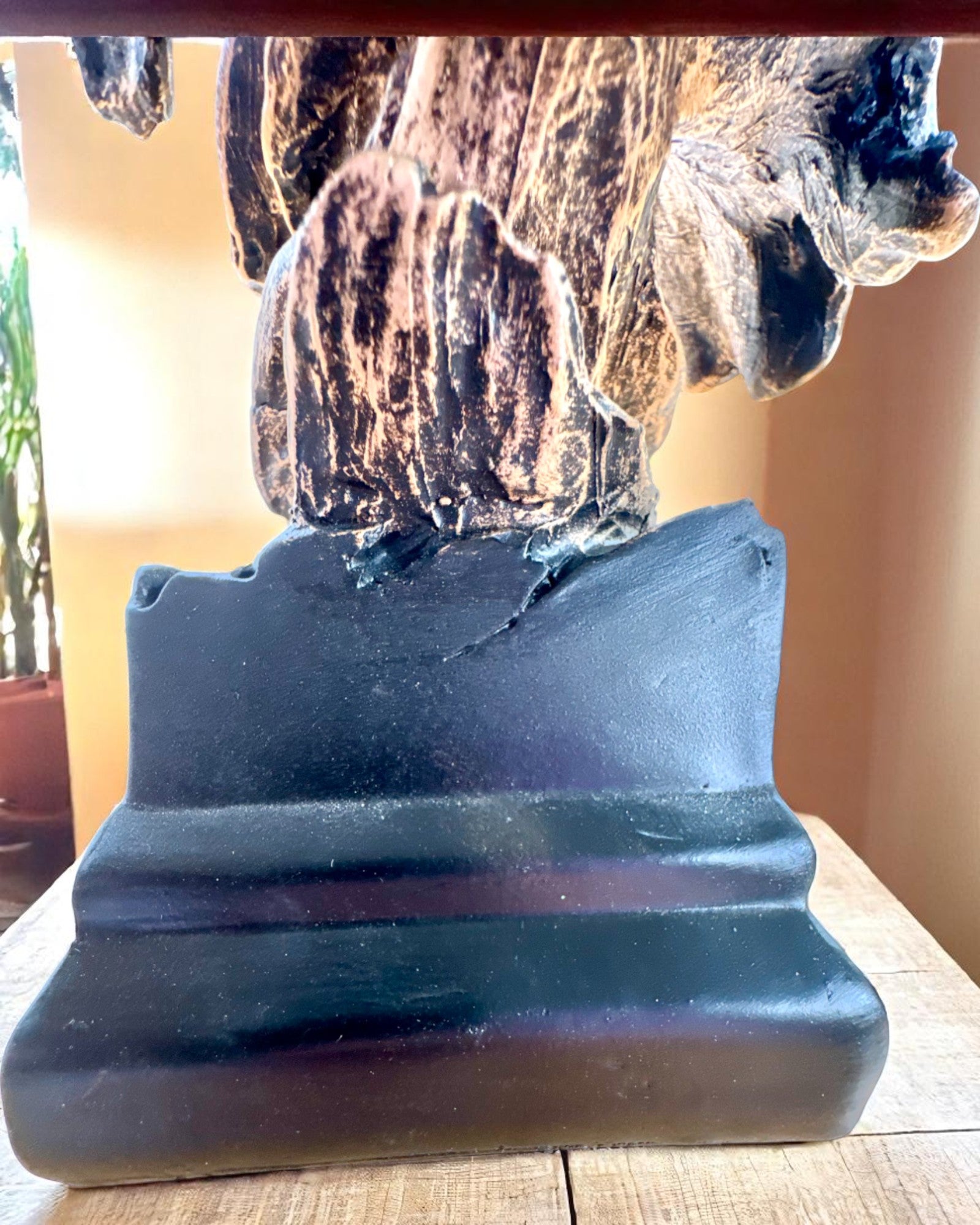 Dekoratív Szobor "Szavanna Büszkesége" – Elefántfej Figura gravírozási lehetőséggel, ajándékba