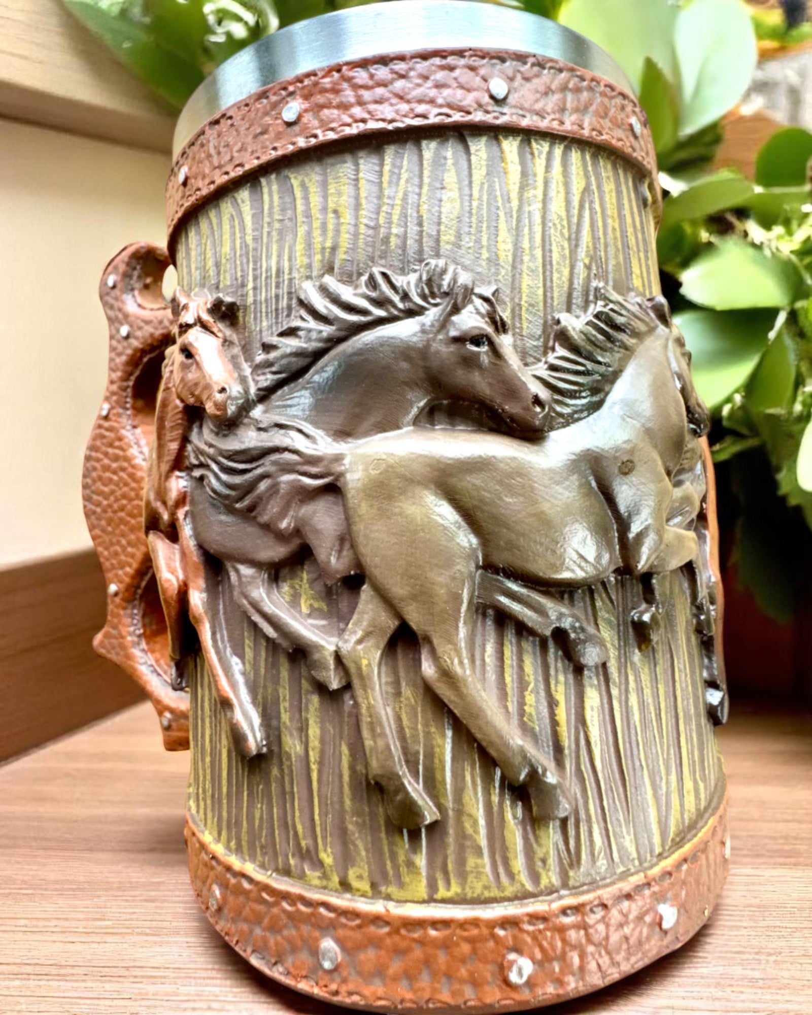 Lovas motívumú bögre, 330 ml, gravírozással személyre szabható ajándék