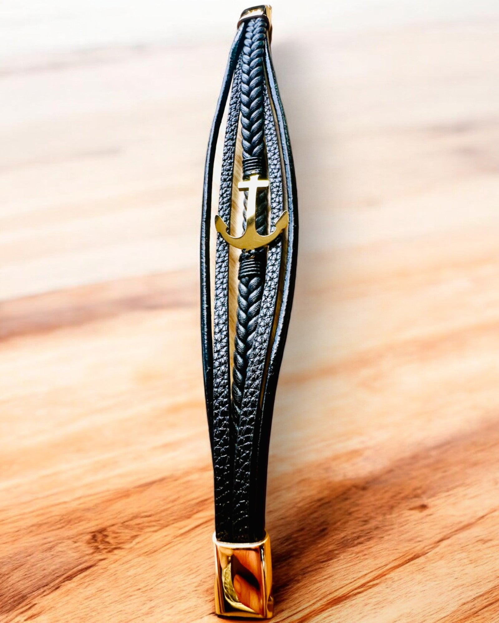 Férfi karkötő Elegancia Horgonya gravírozási lehetőséggel ajándékba