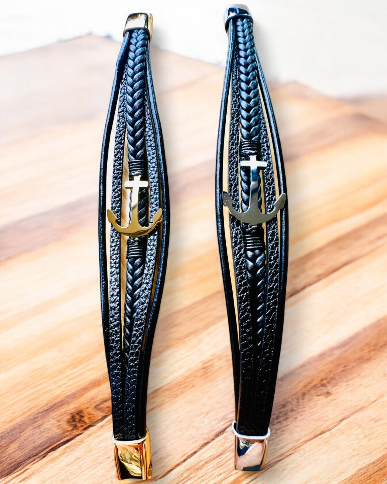 Férfi karkötő Elegancia Horgonya gravírozási lehetőséggel ajándékba