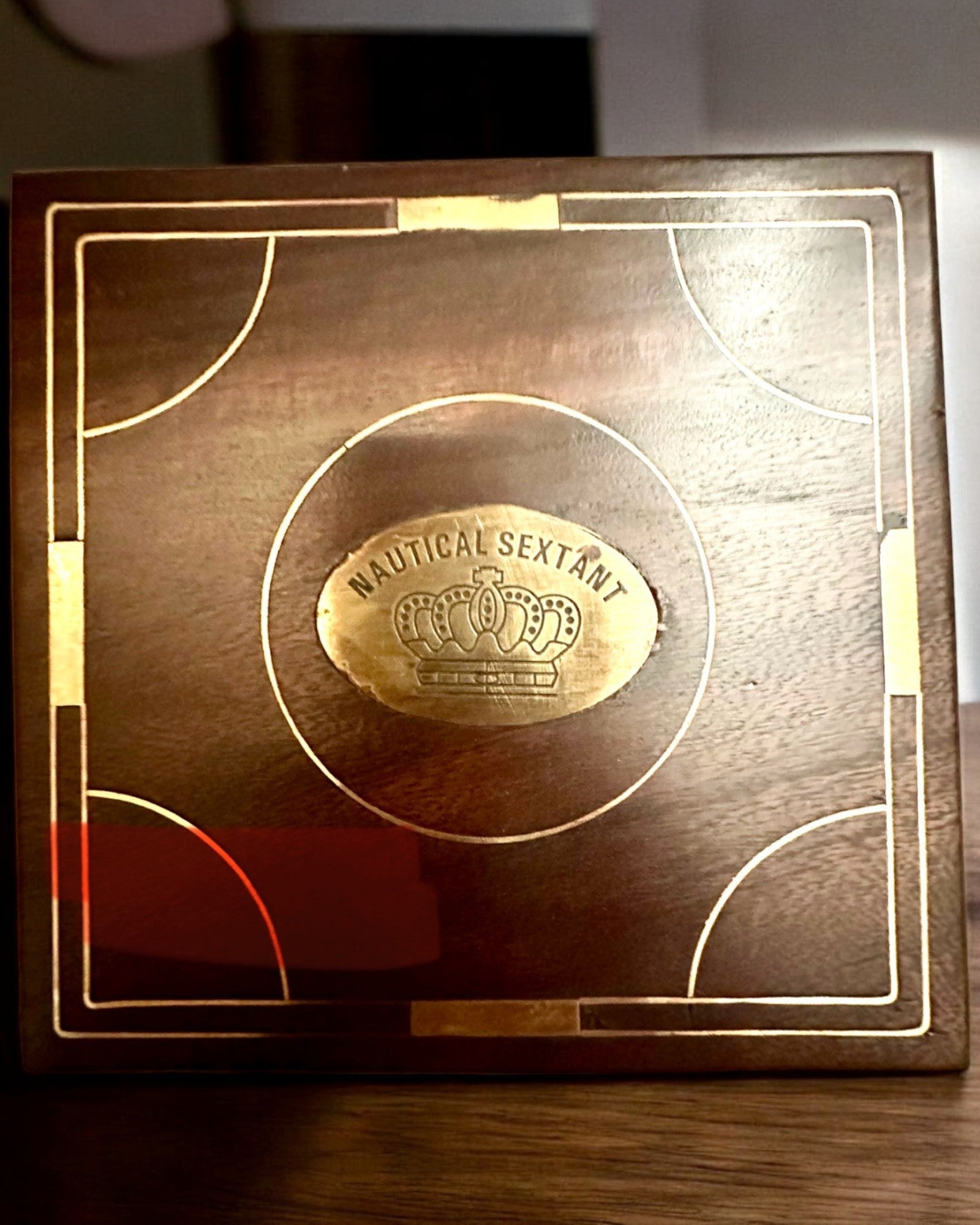 Duże Drewniane Pudełko na Sekstant lub kompas premium "Mariner's Legacy" z Możliwością Grawerowania