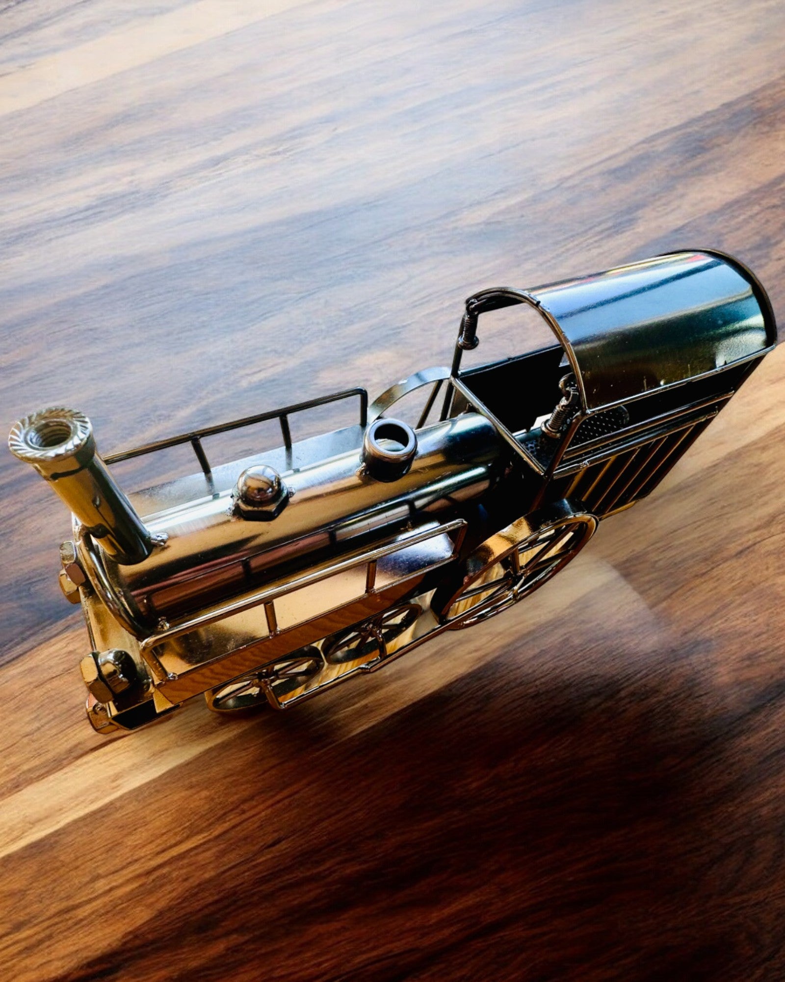 Vasmozdony „Retro Express” – dekoráció, modell, kézzel készített, gravírozható ajándék