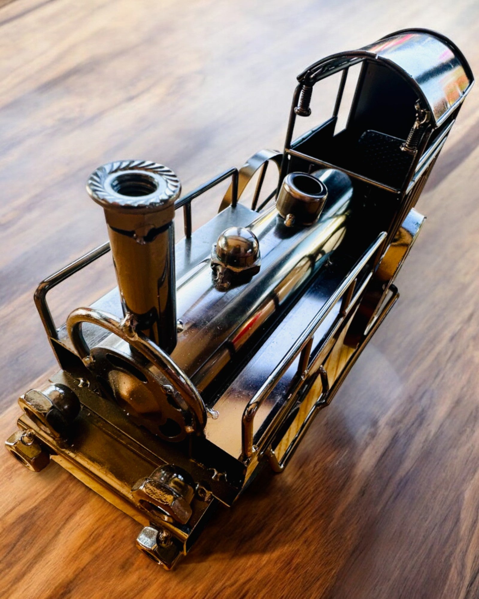 Vasmozdony „Retro Express” – dekoráció, modell, kézzel készített, gravírozható ajándék