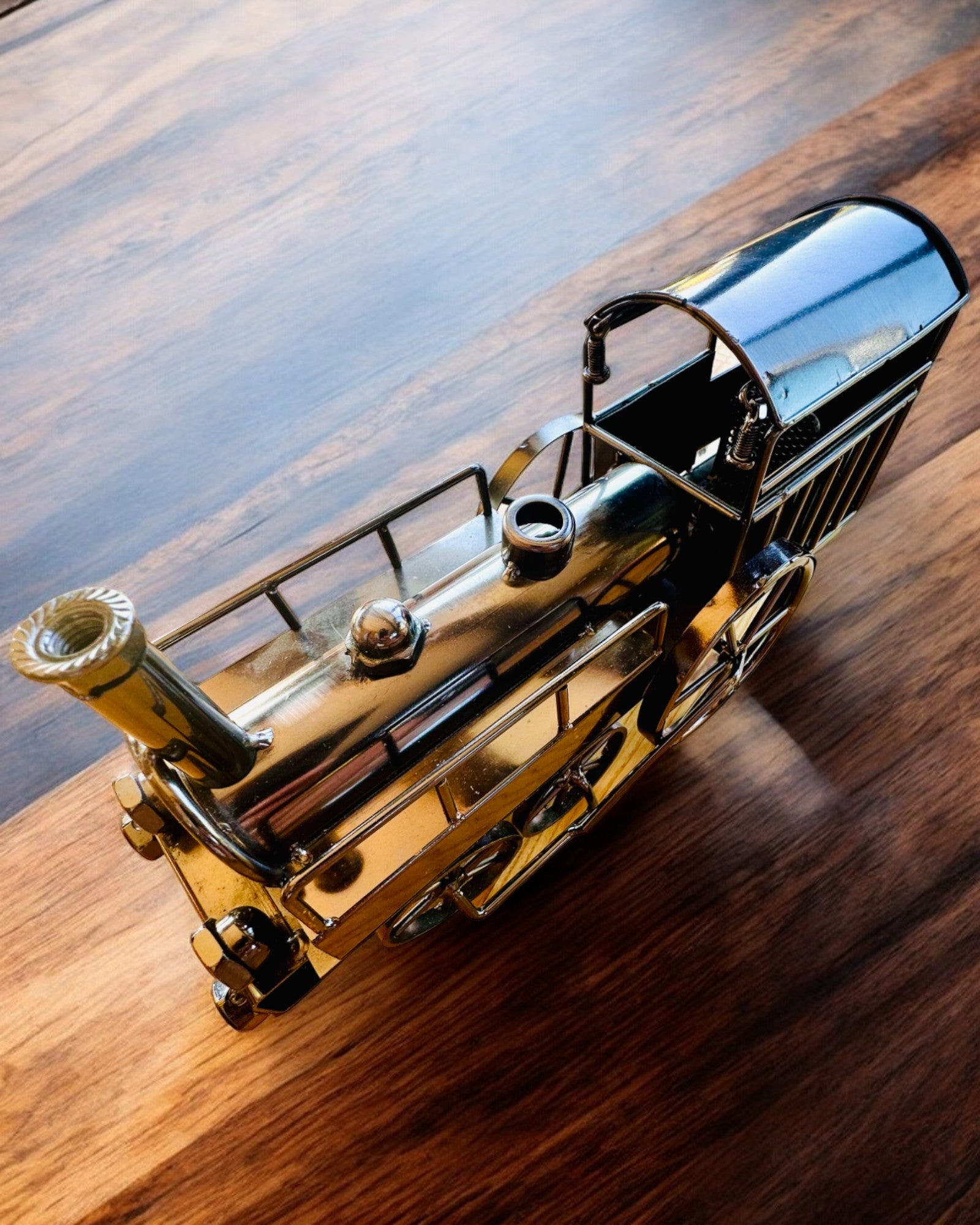 Vasmozdony „Retro Express” – dekoráció, modell, kézzel készített, gravírozható ajándék