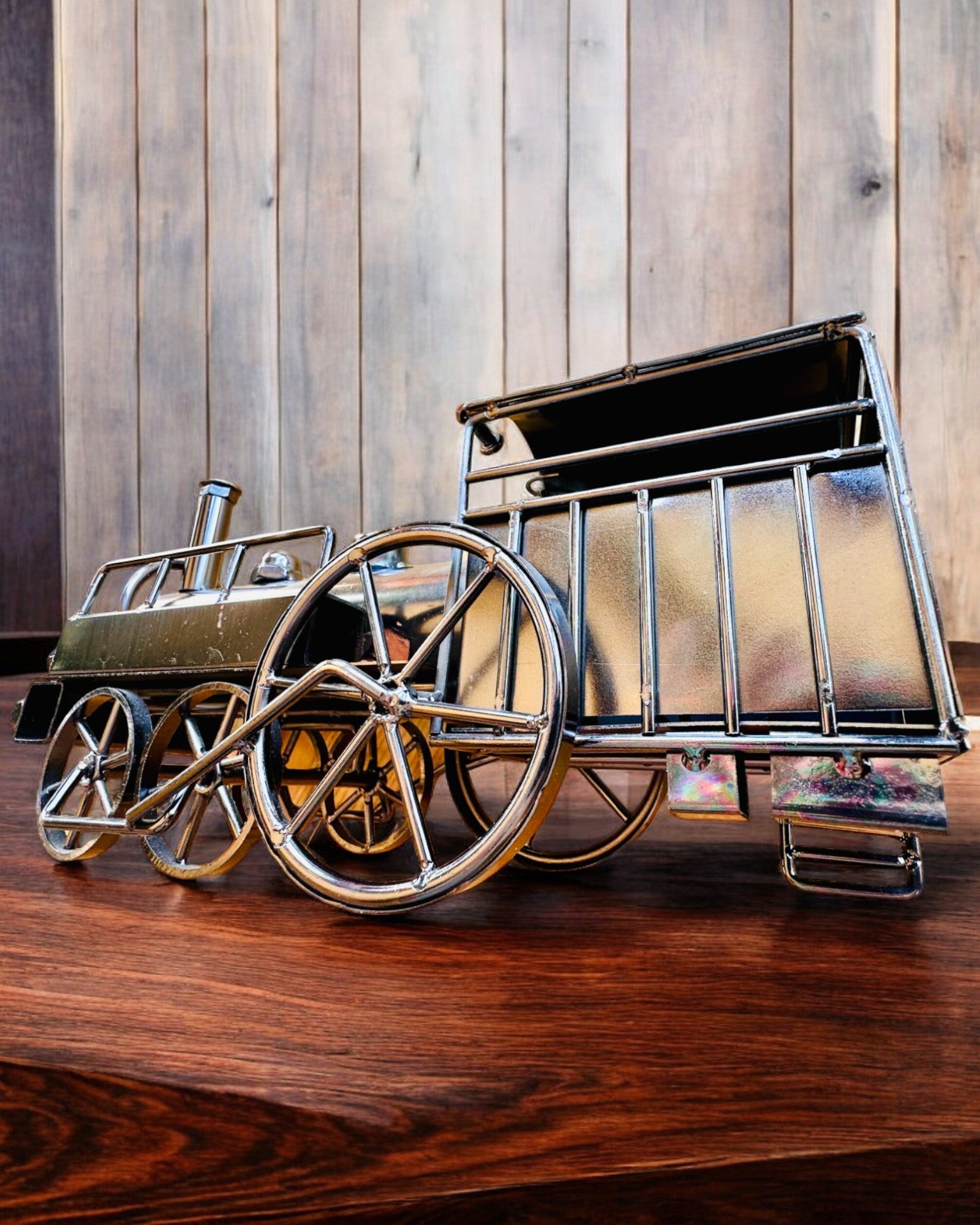 Vasmozdony „Retro Express” – dekoráció, modell, kézzel készített, gravírozható ajándék