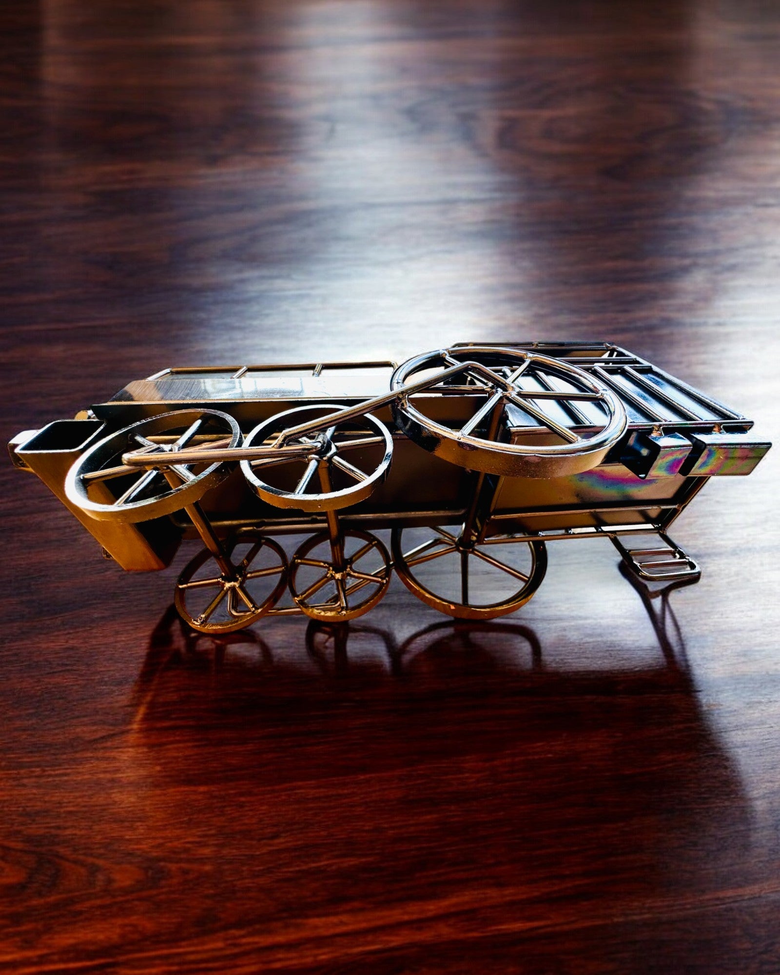 Vasmozdony „Retro Express” – dekoráció, modell, kézzel készített, gravírozható ajándék