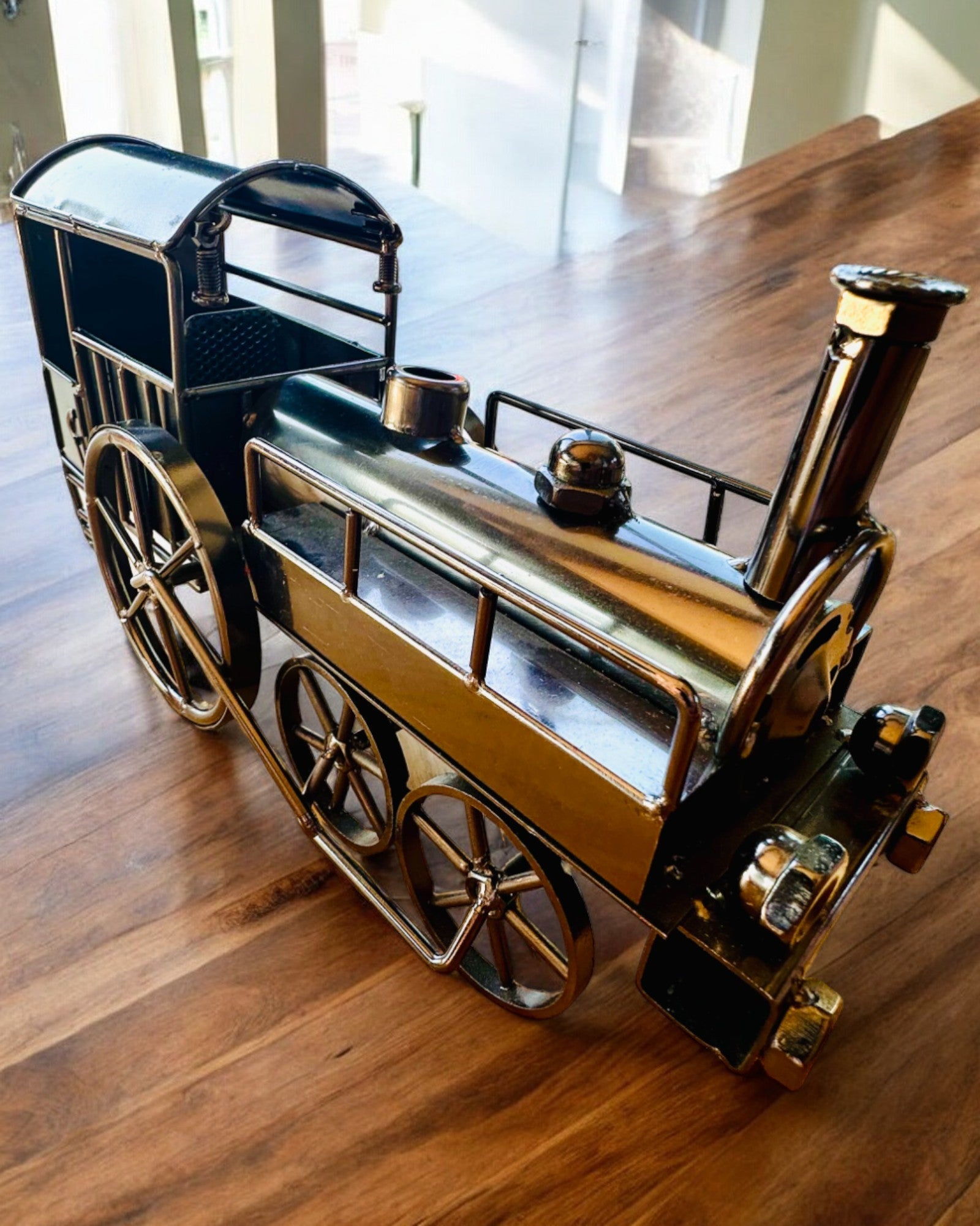 Vasmozdony „Retro Express” – dekoráció, modell, kézzel készített, gravírozható ajándék