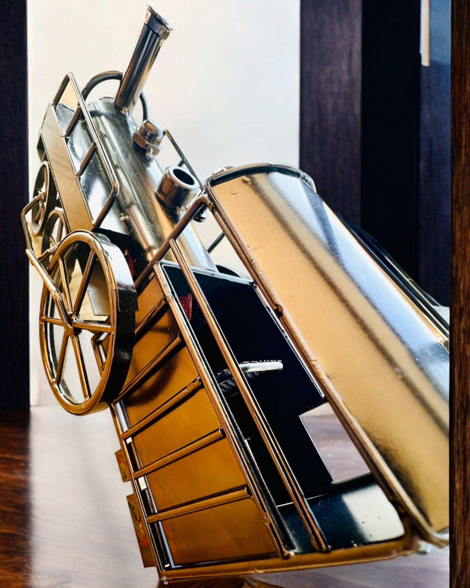 Vasmozdony „Retro Express” – dekoráció, modell, kézzel készített, gravírozható ajándék