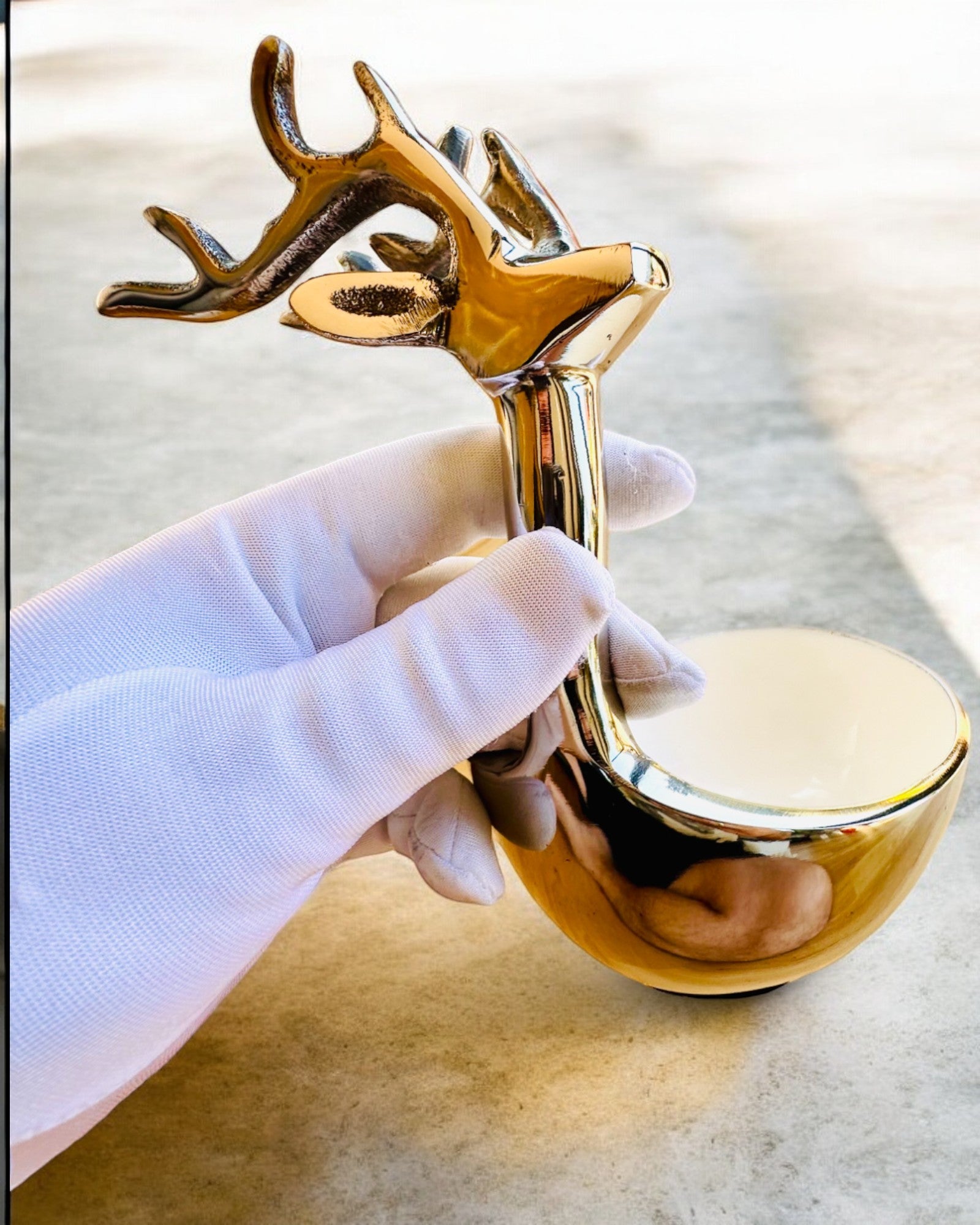 Elegancka miseczka Rogate Piękno – Rękodzieło z Indii, personalizacja grawerem