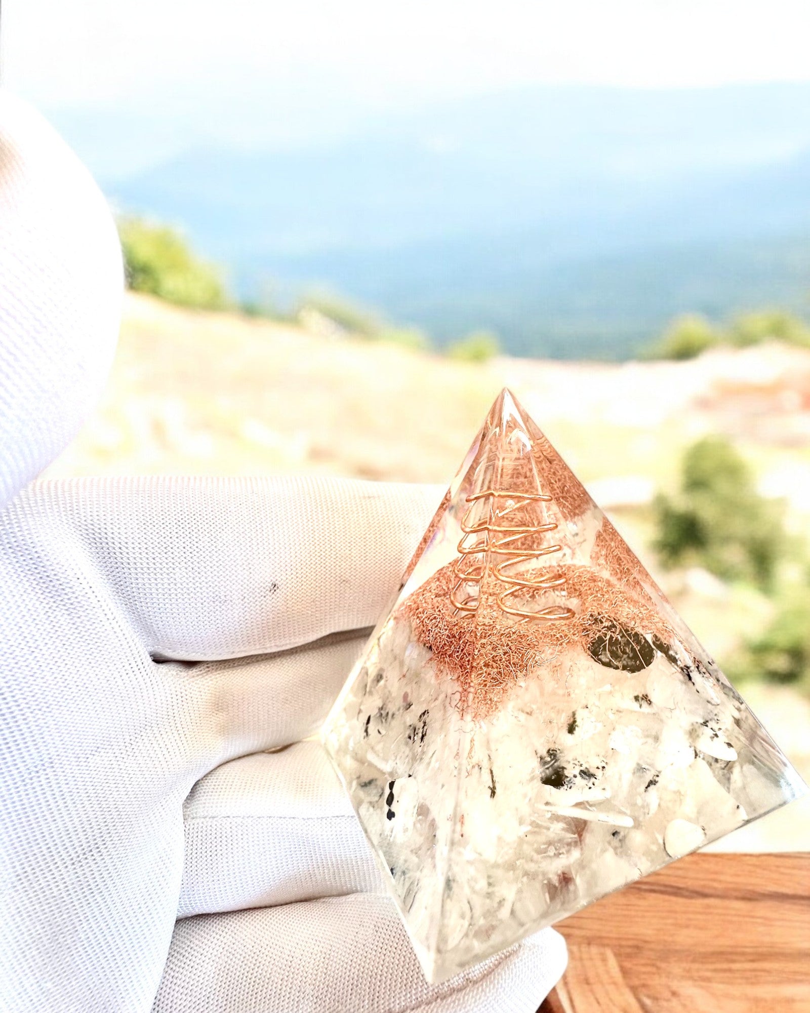 Orgonit "Copper Harmony" energetikai piramis