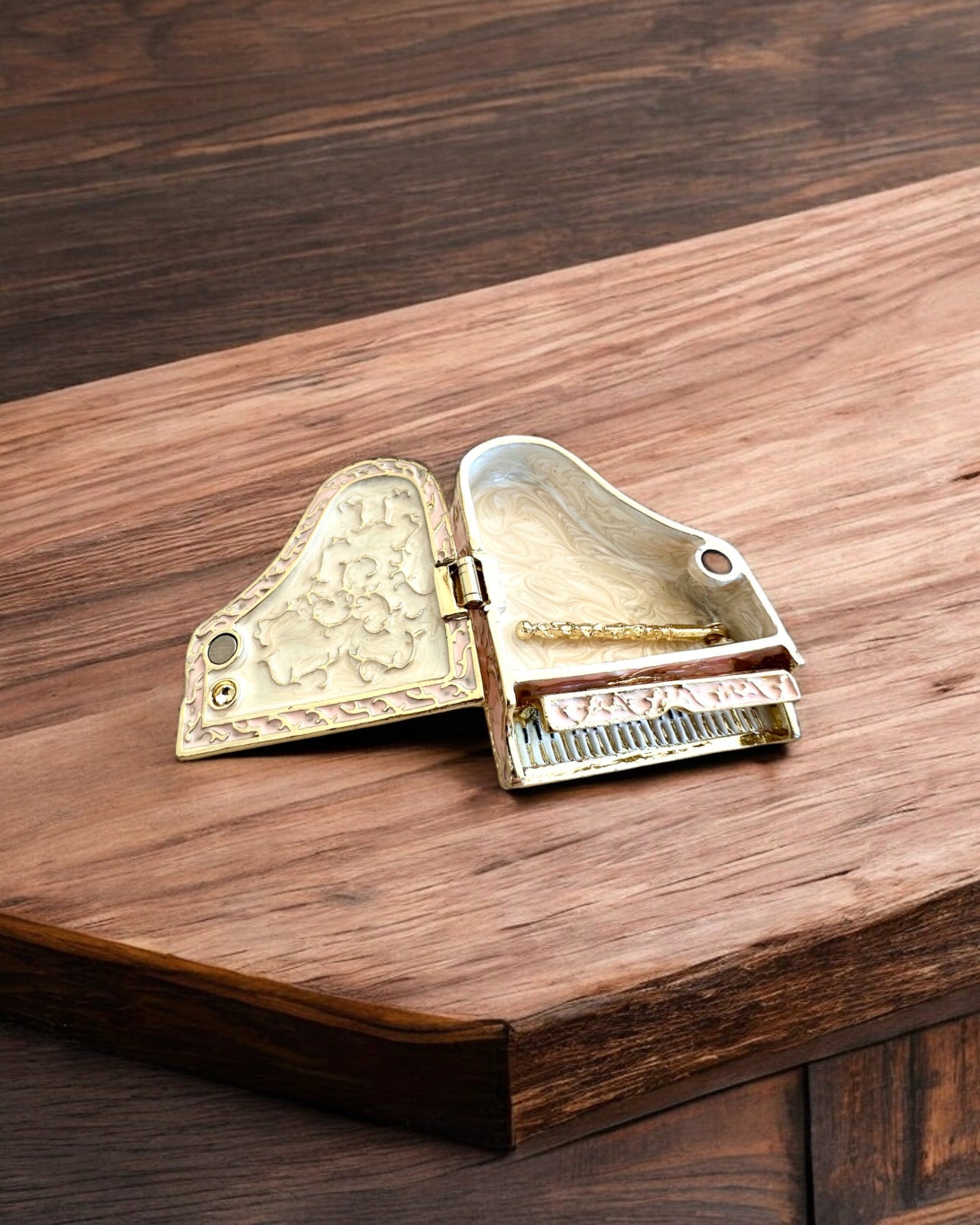 Elegáns ékszerdoboz "Mini Zongora - a klasszikusok rózsái" - gravírozási lehetőséggel ajándékba