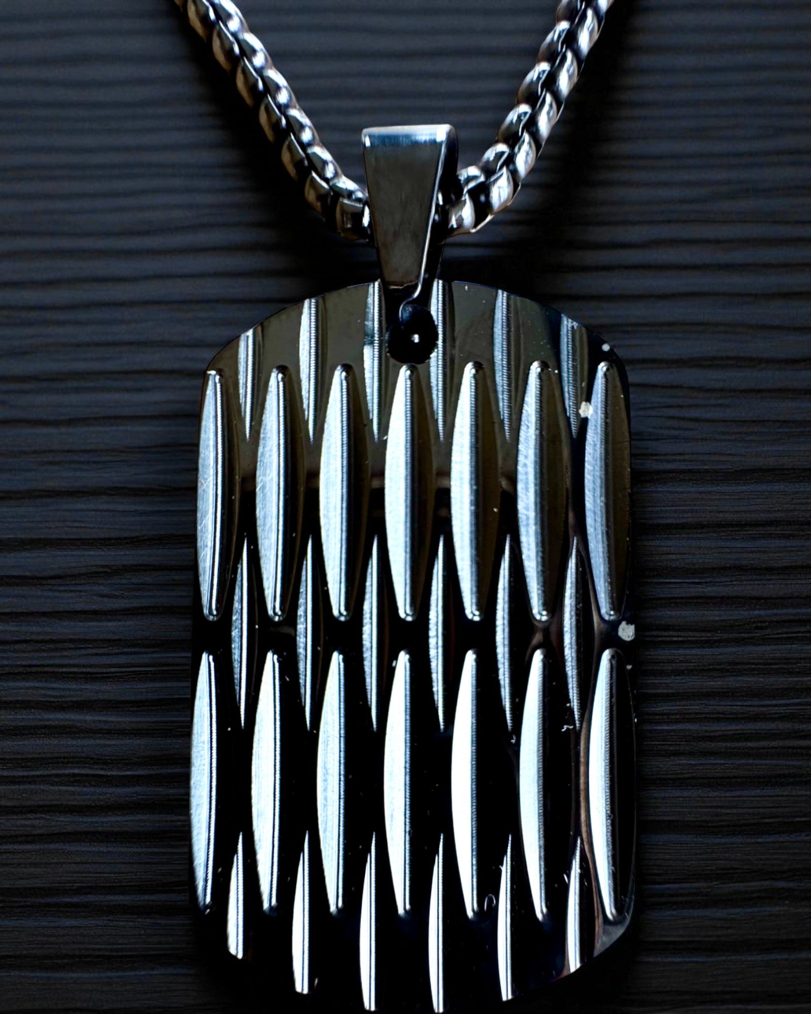 Férfi nyaklánc Dog Tag „SteelVision” – rozsdamentes acél, 15 változat, személyre szabható gravírozással