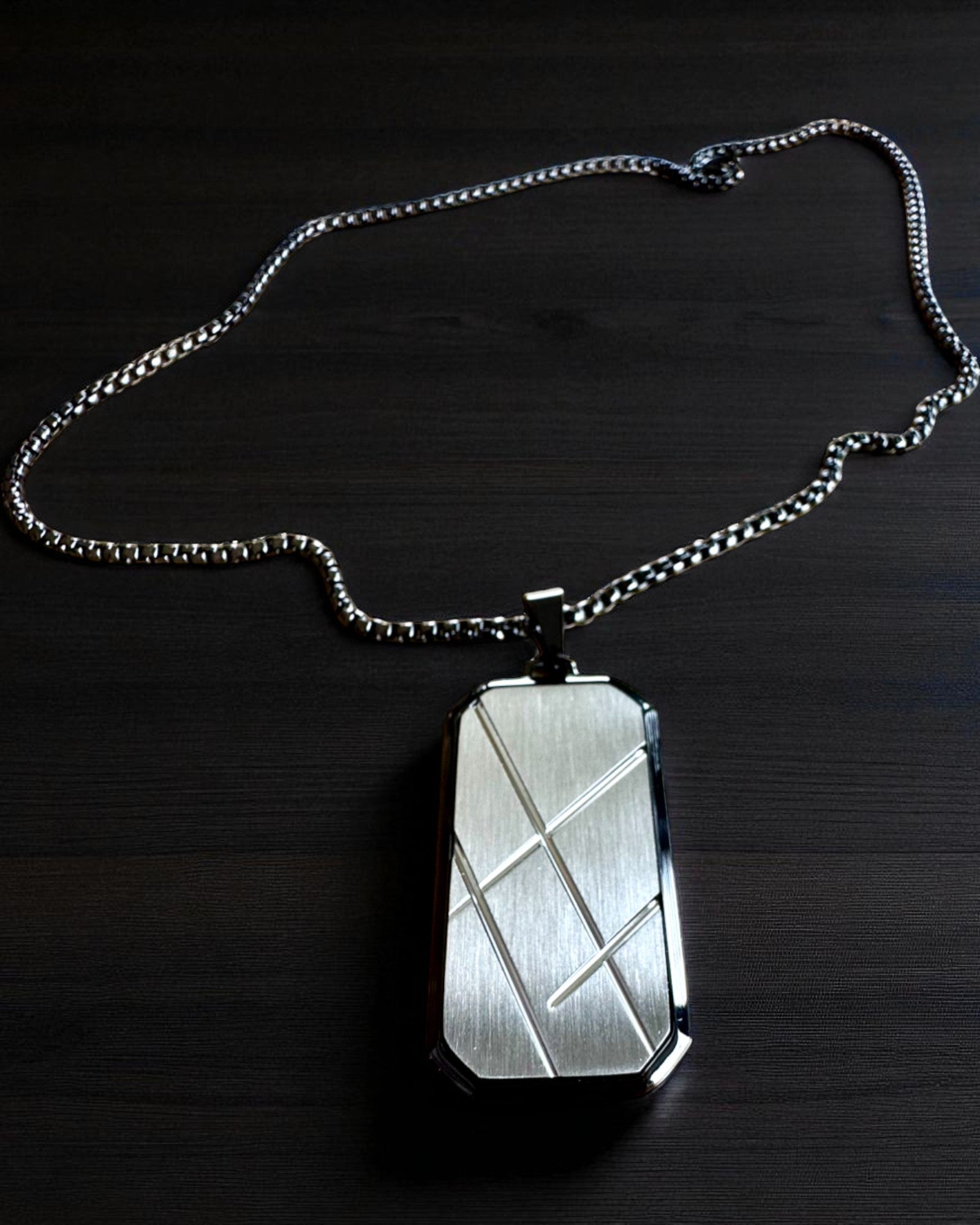 Férfi nyaklánc Dog Tag „SteelVision” – rozsdamentes acél, 15 változat, személyre szabható gravírozással