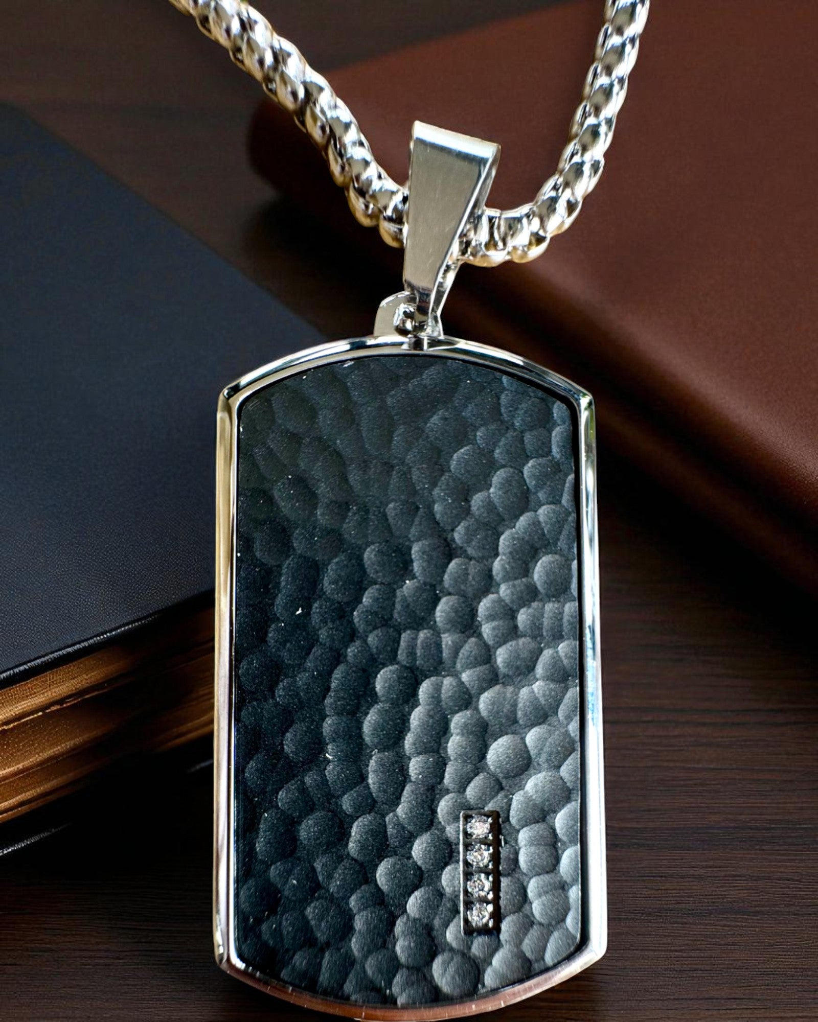 Férfi nyaklánc Dog Tag „SteelVision” – rozsdamentes acél, 15 változat, személyre szabható gravírozással