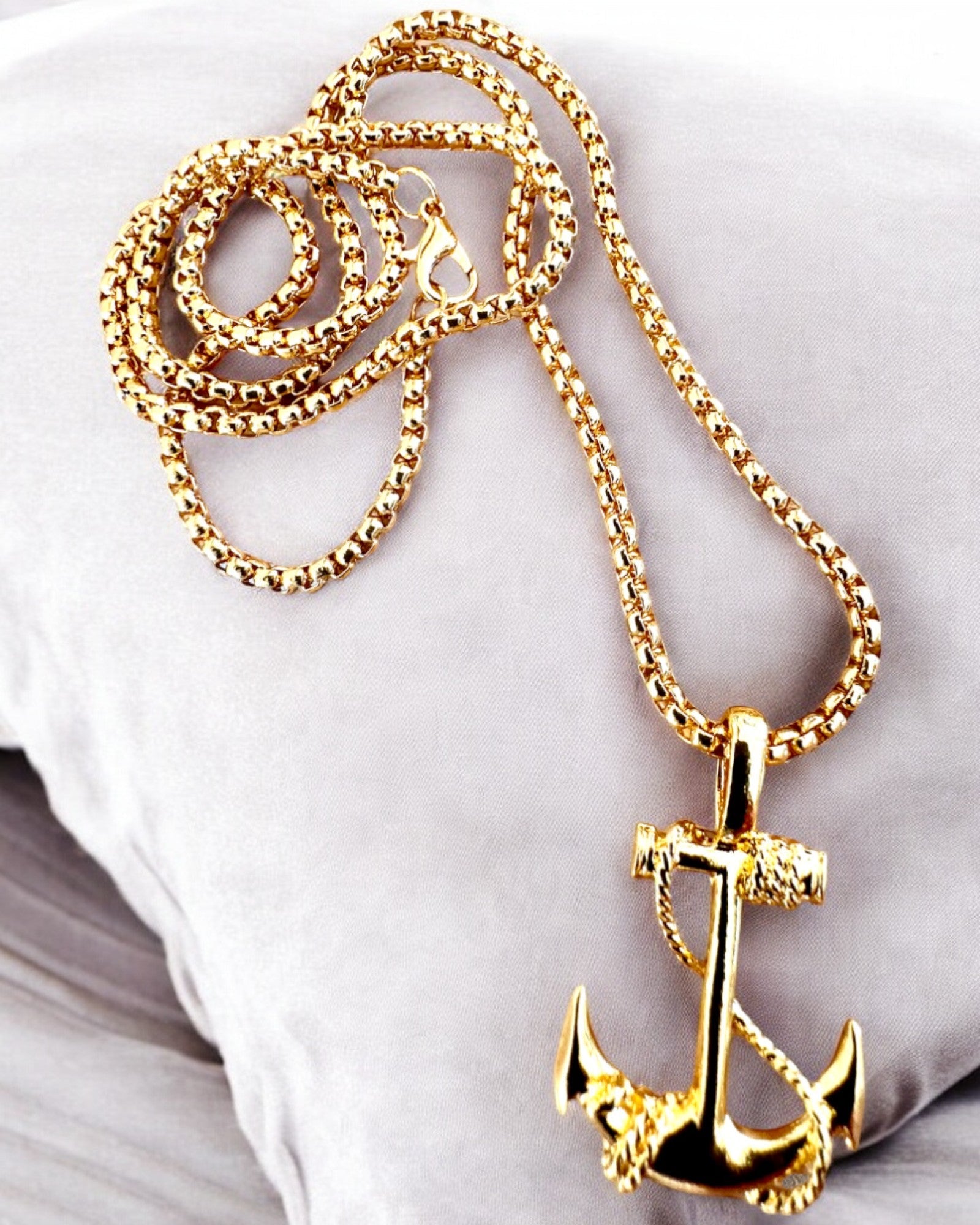 Akarat Horgonya, Tengeri Amulett, nyaklánc, személyre szabható gravírozással ajándékba, 3 választható változat