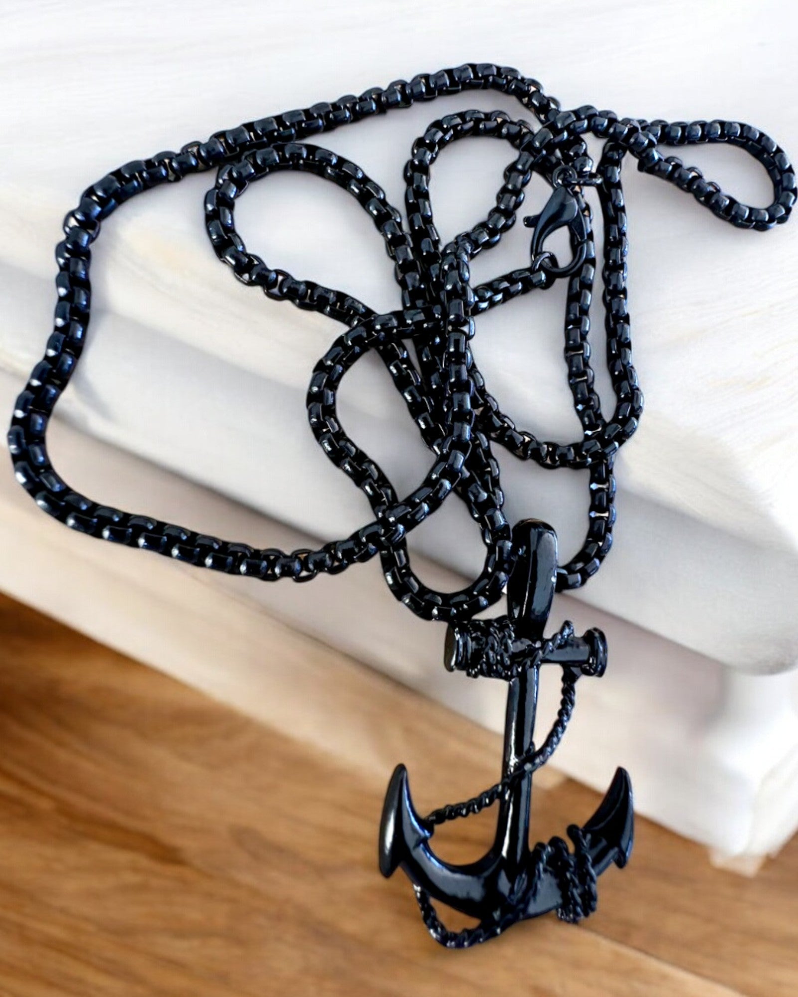 Akarat Horgonya, Tengeri Amulett, nyaklánc, személyre szabható gravírozással ajándékba, 3 választható változat