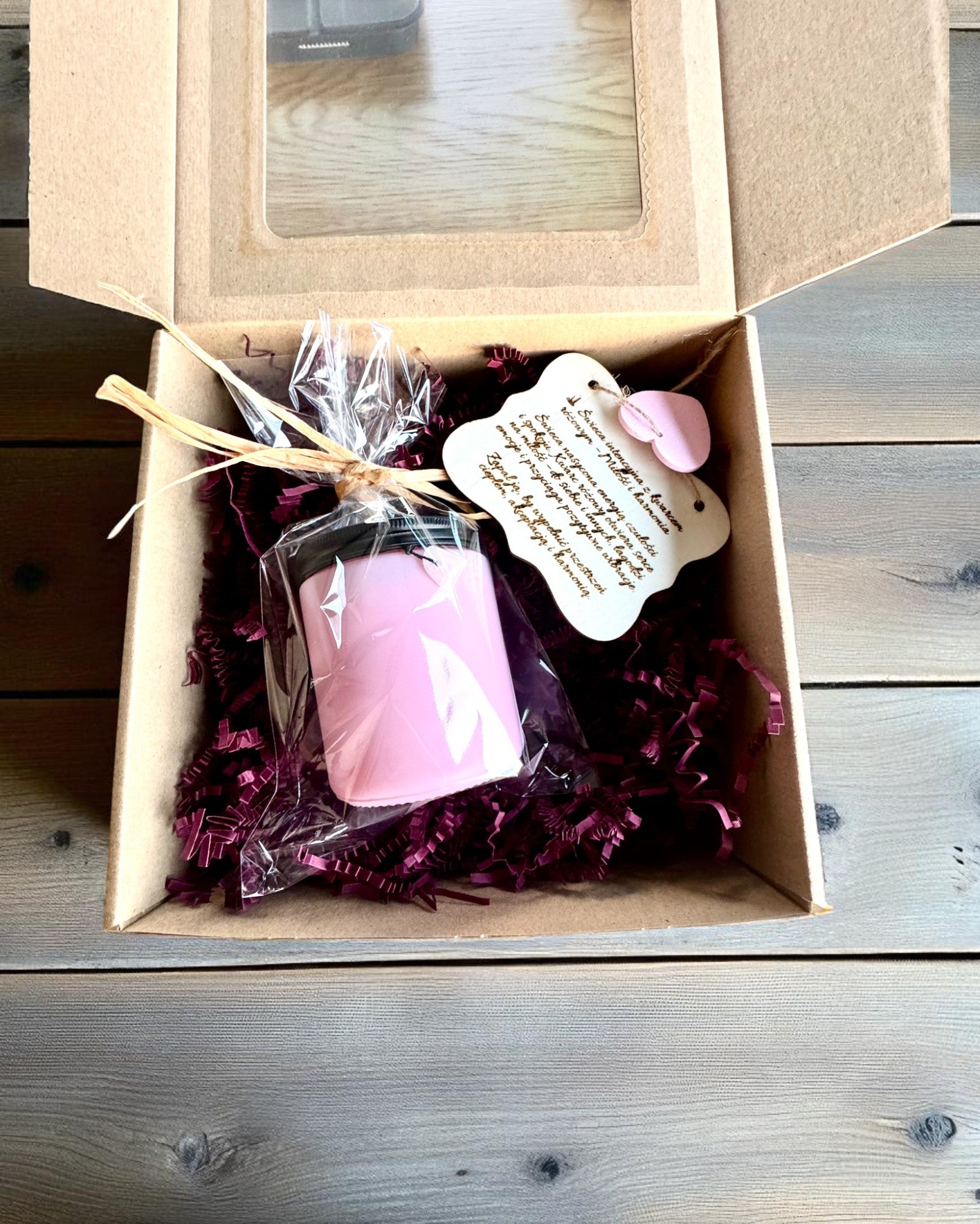 Intenciós szójagyertya Rózsakvarc – szerelem, harmónia és a szív nyugalma, 250 ml, személyre szabható ajándéknak