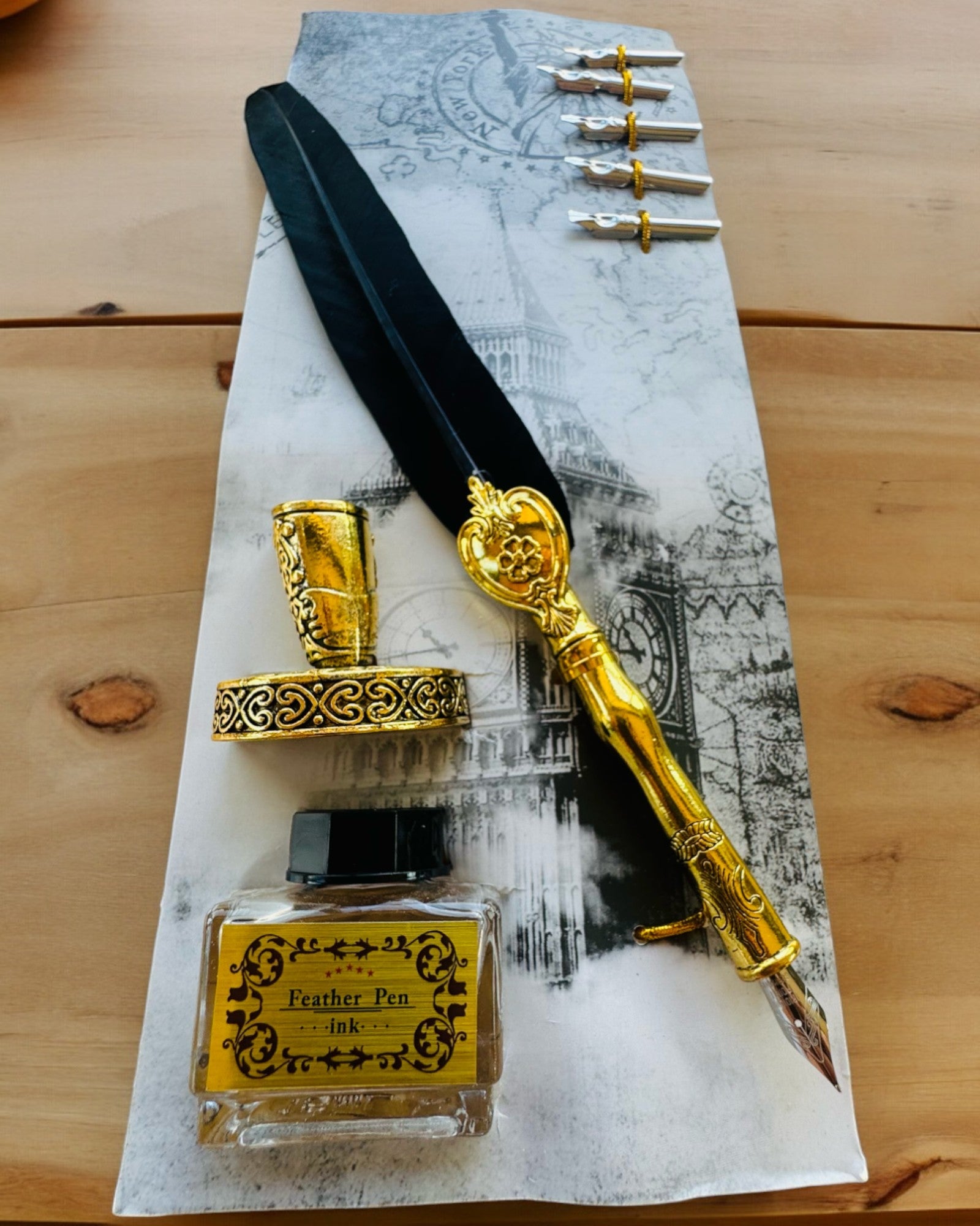 Elegáns Lúdtoll Kiegészítő Készlettel - Royal Quill, gravírozással személyre szabható
