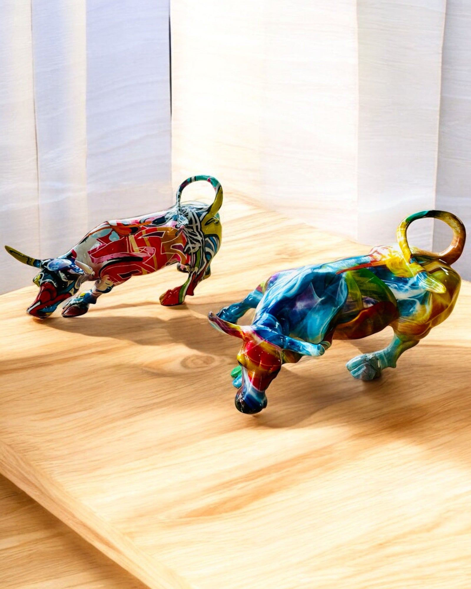 Dekoratív "BullArt" Bika Szobor – Egyedi Művészet Gravírozási Lehetőséggel - 4 színváltozatban, személyre szabott ajándékként