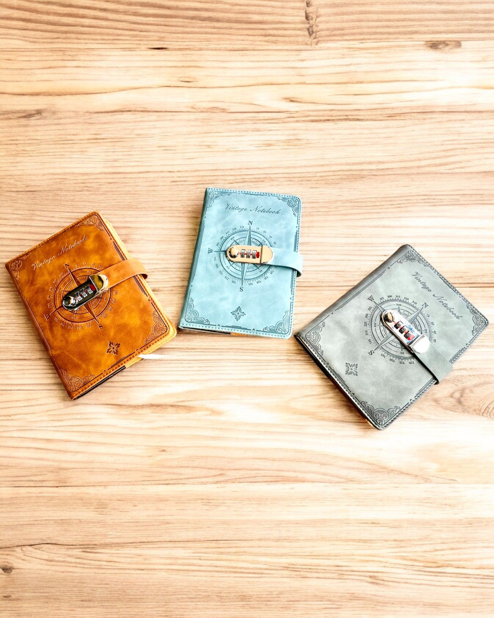 Titkos A5 Vintage Jegyzetfüzet kóddal zárható - Válaszd ki a stílusod, személyre szabás gravírozással ajándékba