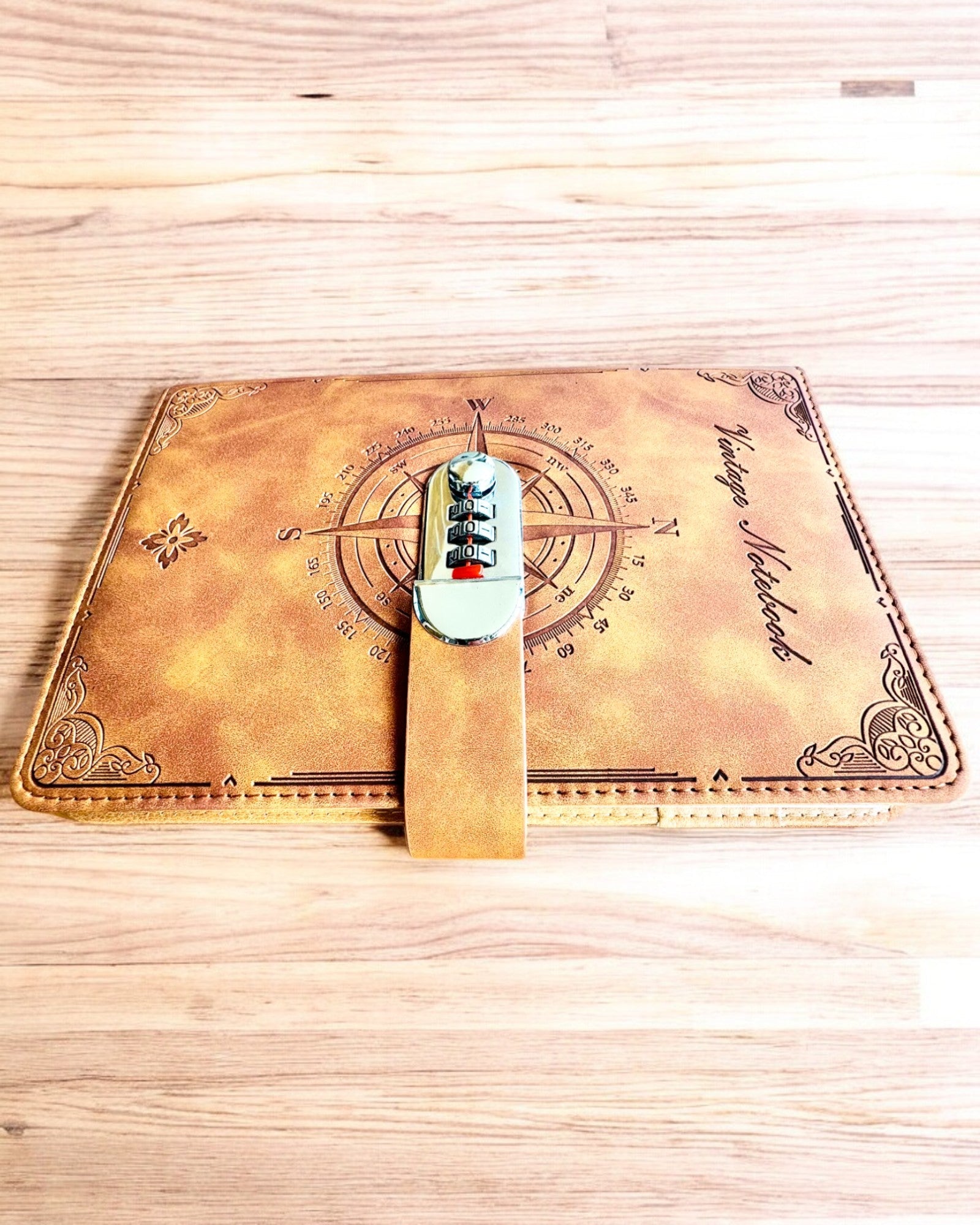 Titkos A5 Vintage Jegyzetfüzet kóddal zárható - Válaszd ki a stílusod, személyre szabás gravírozással ajándékba