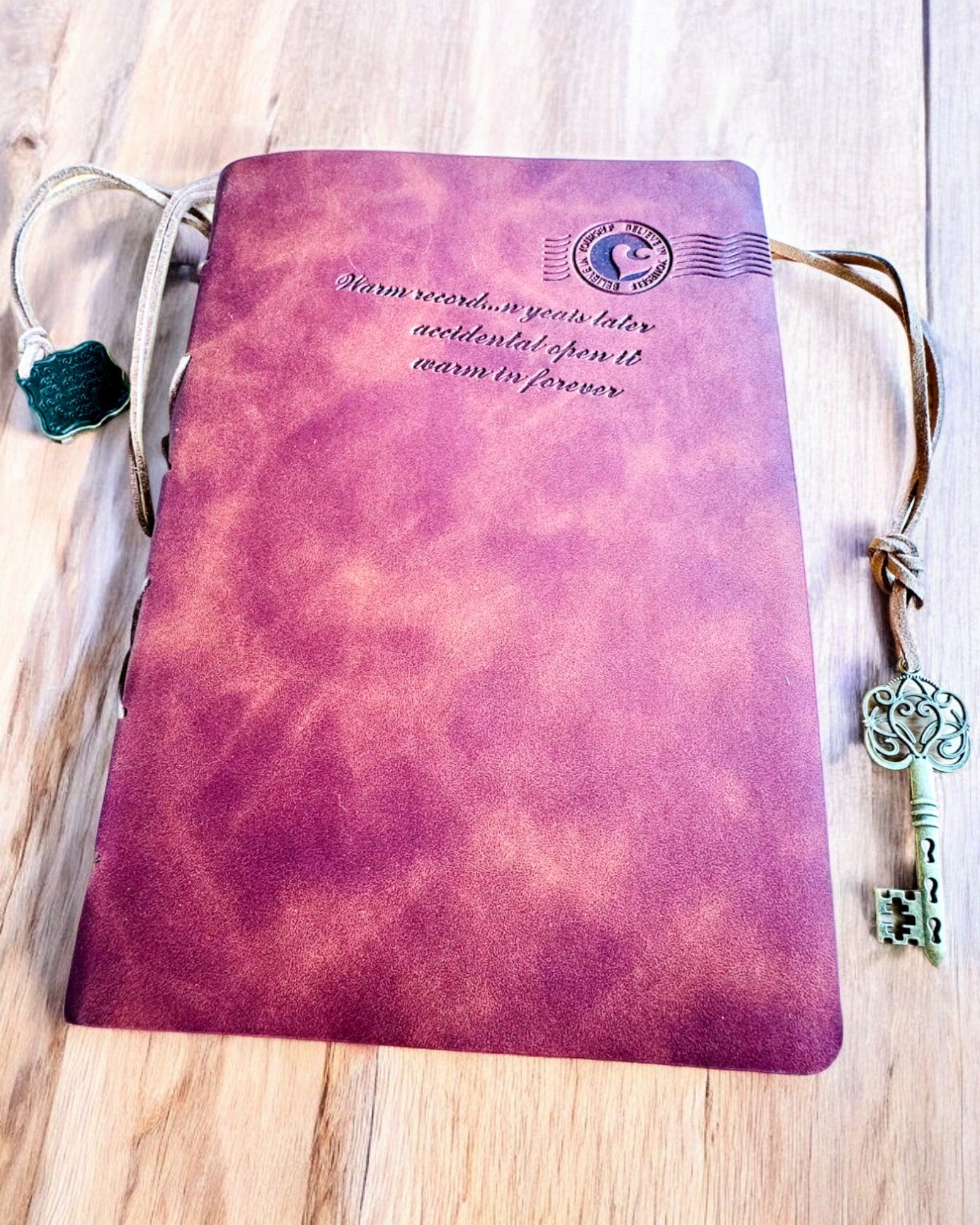 Vintage "A múlt kulcsa" jegyzetfüzet - Gravírozási lehetőség ajándékként, notesz