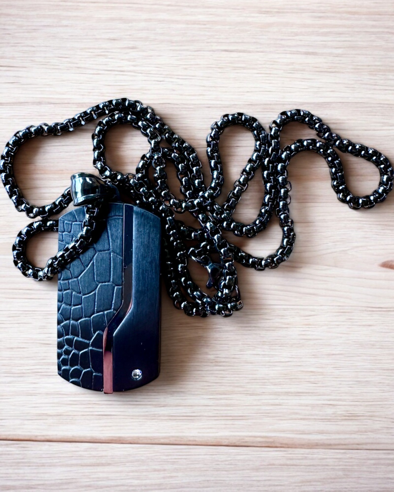 Férfi nyaklánc Dog Tag „SteelVision” – rozsdamentes acél, 15 változat, személyre szabható gravírozással