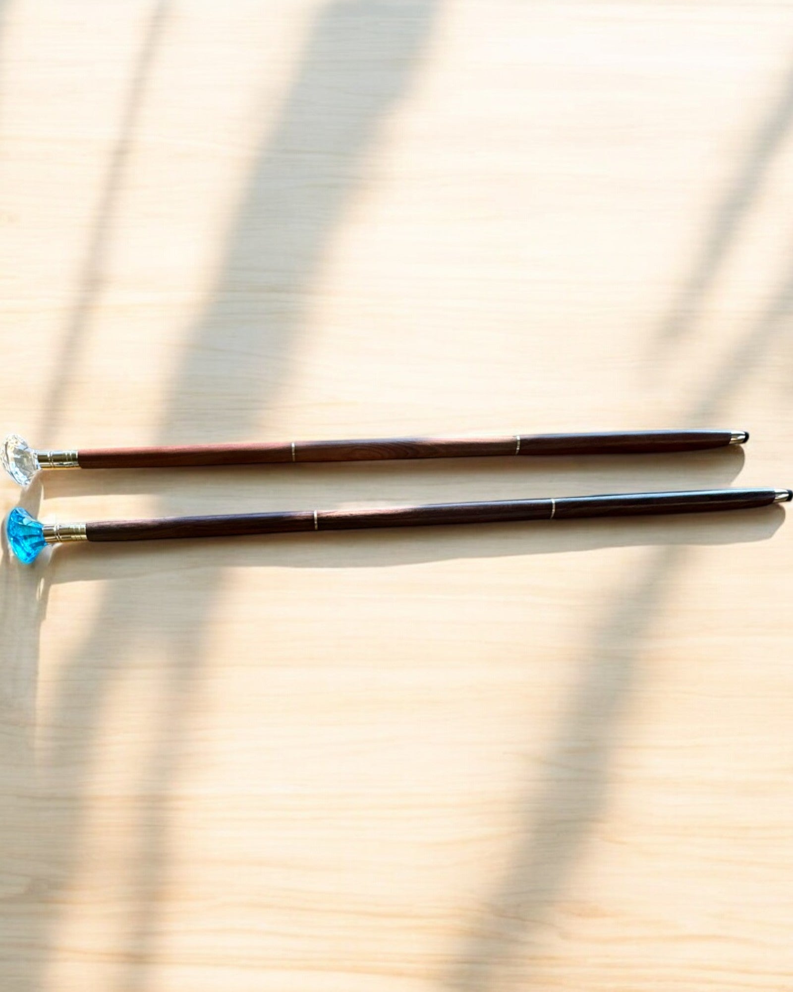 Sétabot "Gyémánt a bronzban" - Kézzel készített fa, gravírozási lehetőséggel