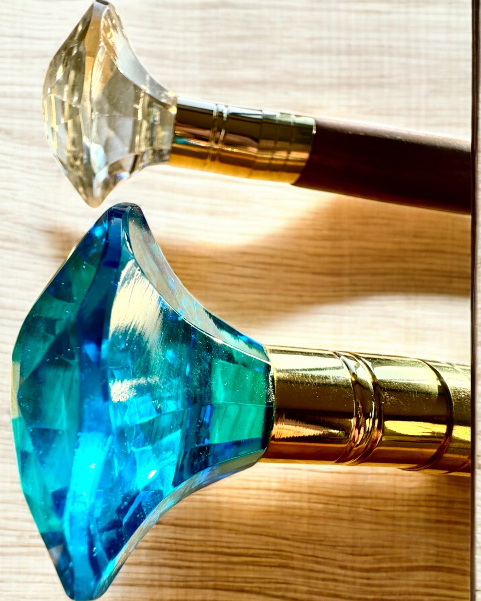 Sétabot "Gyémánt a bronzban" - Kézzel készített fa, gravírozási lehetőséggel