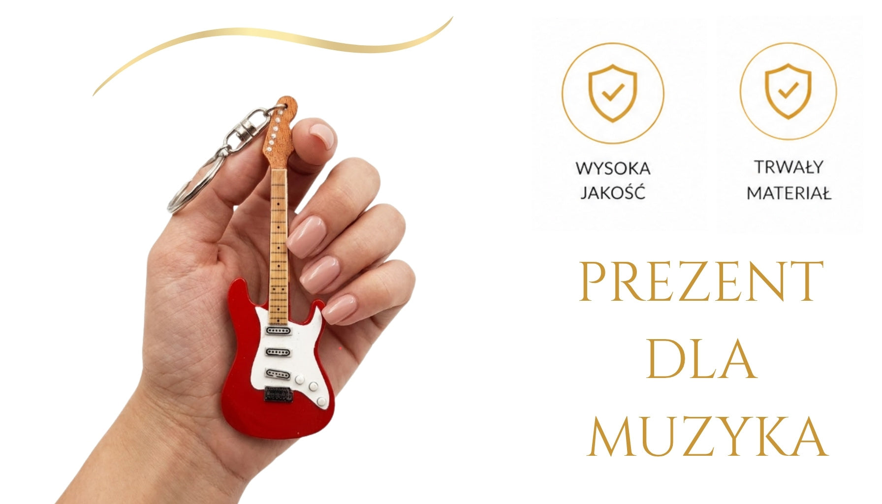 Dire Straits stílusú gitár kulcstartó