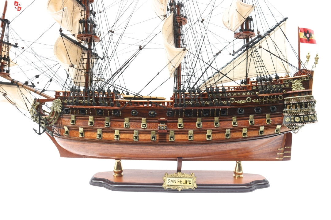 Model Żaglowca Statku San Felipe 80cm, możliwość personalizacji grawerem