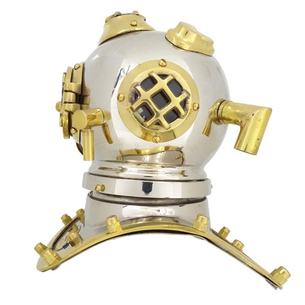 US Navy Mark IV sárgaréz búvársisak, gravírozással személyre szabható – ideális ajándék bármilyen alkalomra, magasság 20 cm, DIVER - DH93 tengerészeti replika