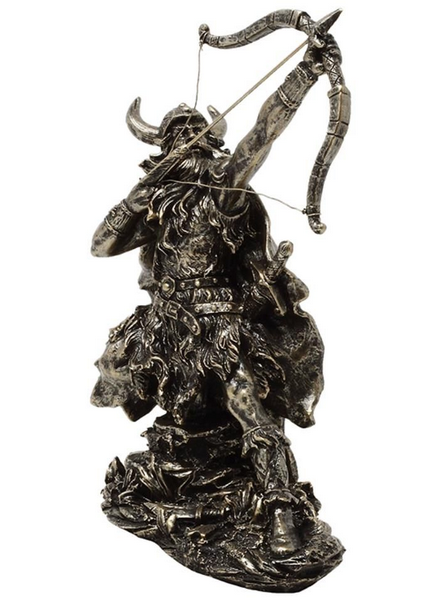 MC-23142 viking dekorációs szobrocska személyre szabható gravírozással, magassága 19,5 cm, polirezin, ideális ajándék