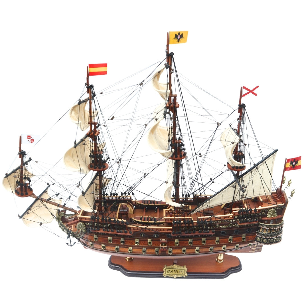 Model Żaglowca Statku San Felipe 80cm, możliwość personalizacji grawerem