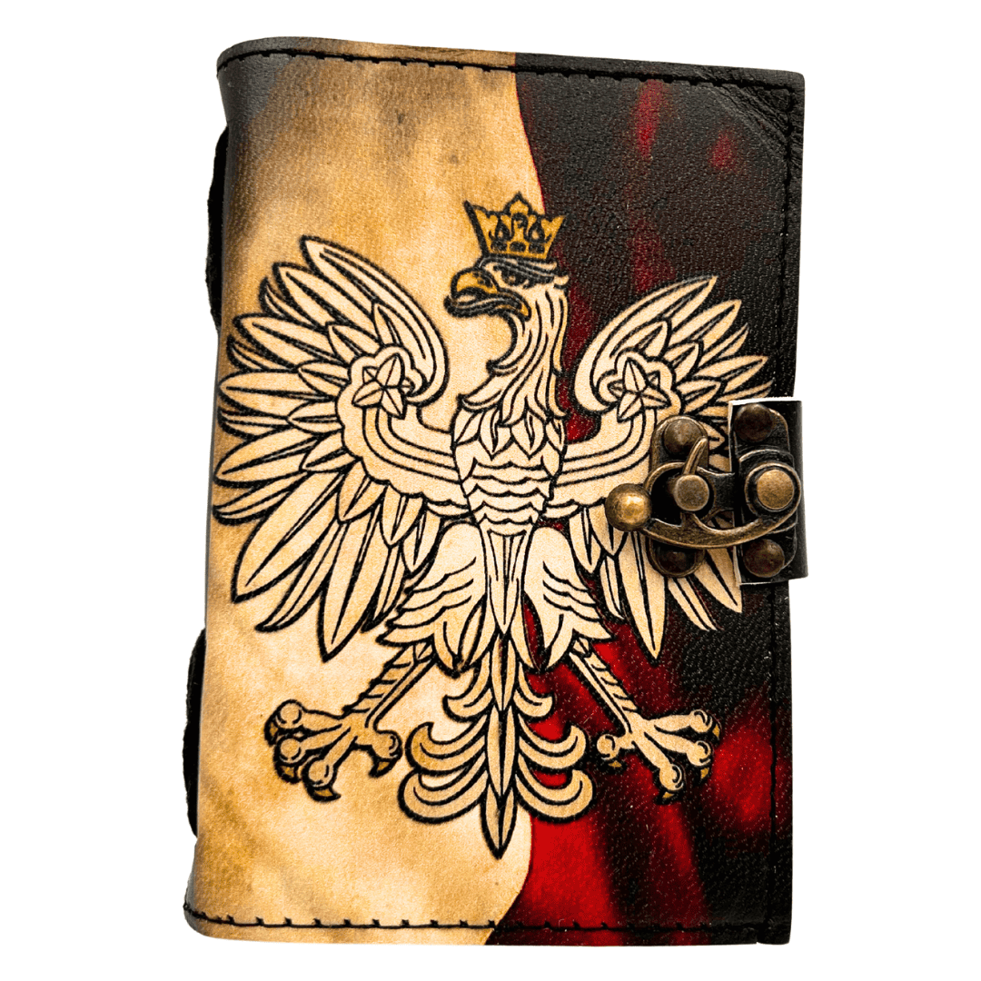 Notes Skórzany Pamiętnik Polski Orzeł Patriotyczny z Grawerem
