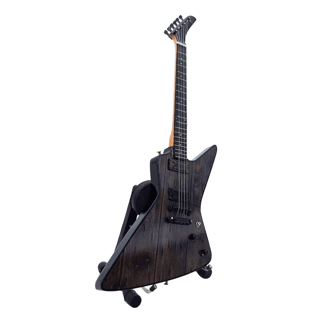 Mini Gitara Metallica James Hetfield MGT-8860 z Grawerem - Mahoniowa Dekoracja 27,5 cm na Prezent dla Fanów Rocka i Kolekcjonerów