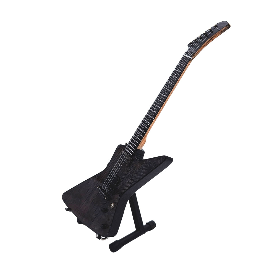 Mini Gitara Metallica James Hetfield MGT-8860 z Grawerem - Mahoniowa Dekoracja 27,5 cm na Prezent dla Fanów Rocka i Kolekcjonerów