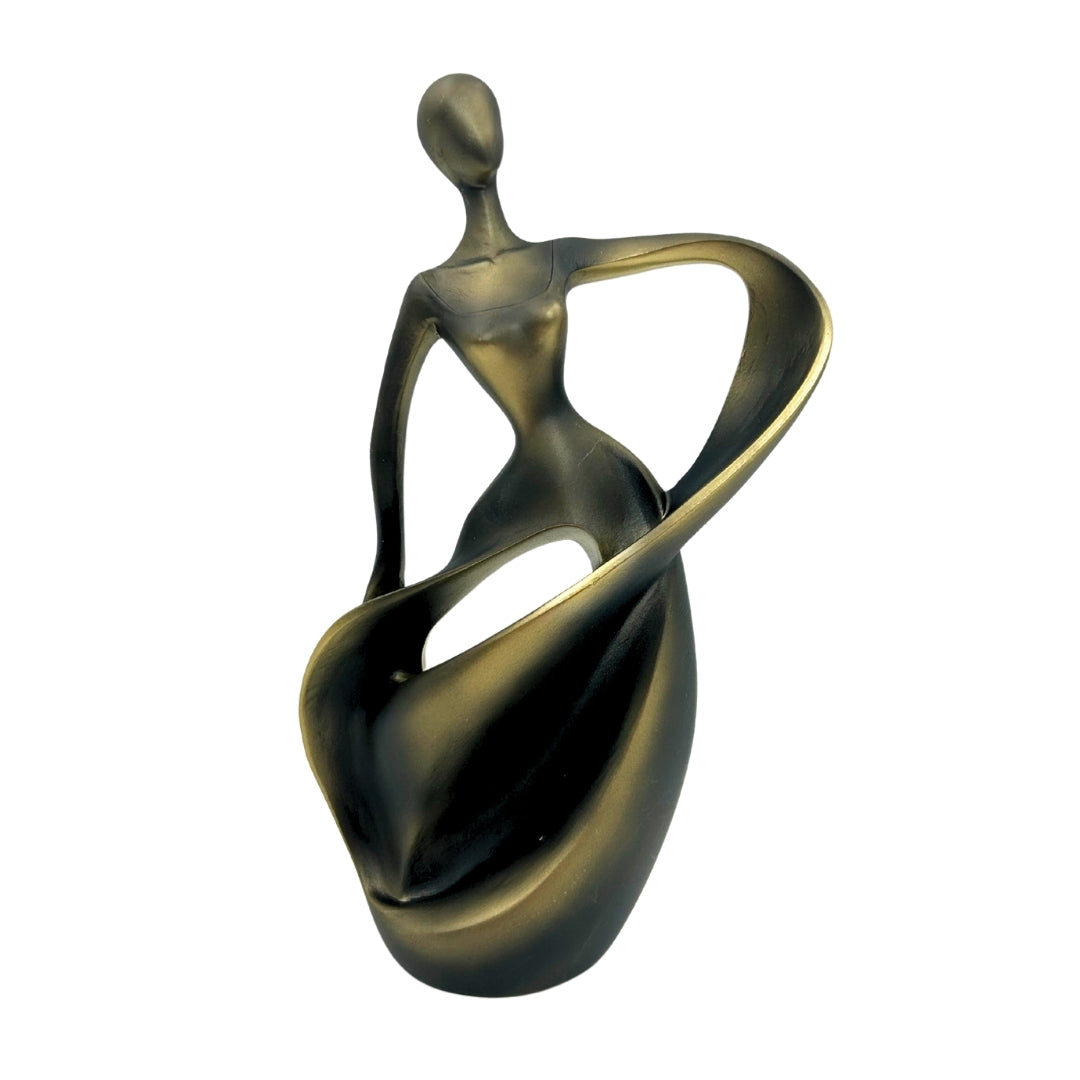 Antik arany táncosnő figura 24cm, személyre szabott gravírozási lehetőséggel