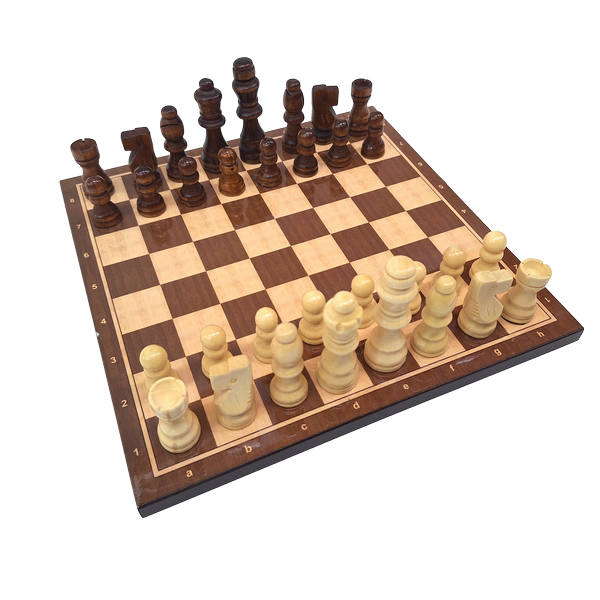 Klasszikus fa sakk 27 x 27 cm személyre szabott gravírozással