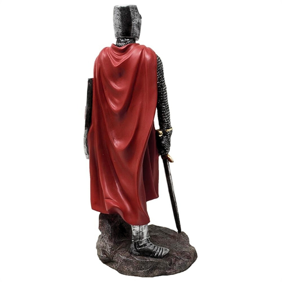 Keresztes lovag figura, 30 cm, polirezinből, gravírozással személyre szabható
