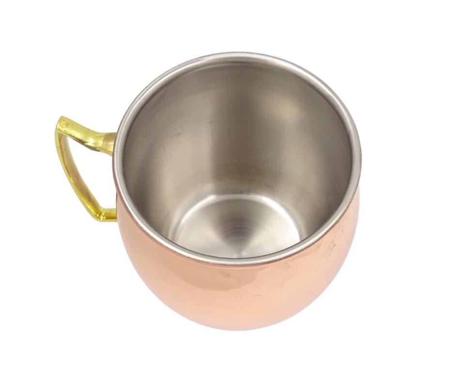 Miedziany Kubek ze Stali Nierdzewnej 304 500ml z Możliwością Personalizacji Grawerem - Idealny na Prezent - Wysokość 13,5 cm, Kolor Miedziany, Model MM7012