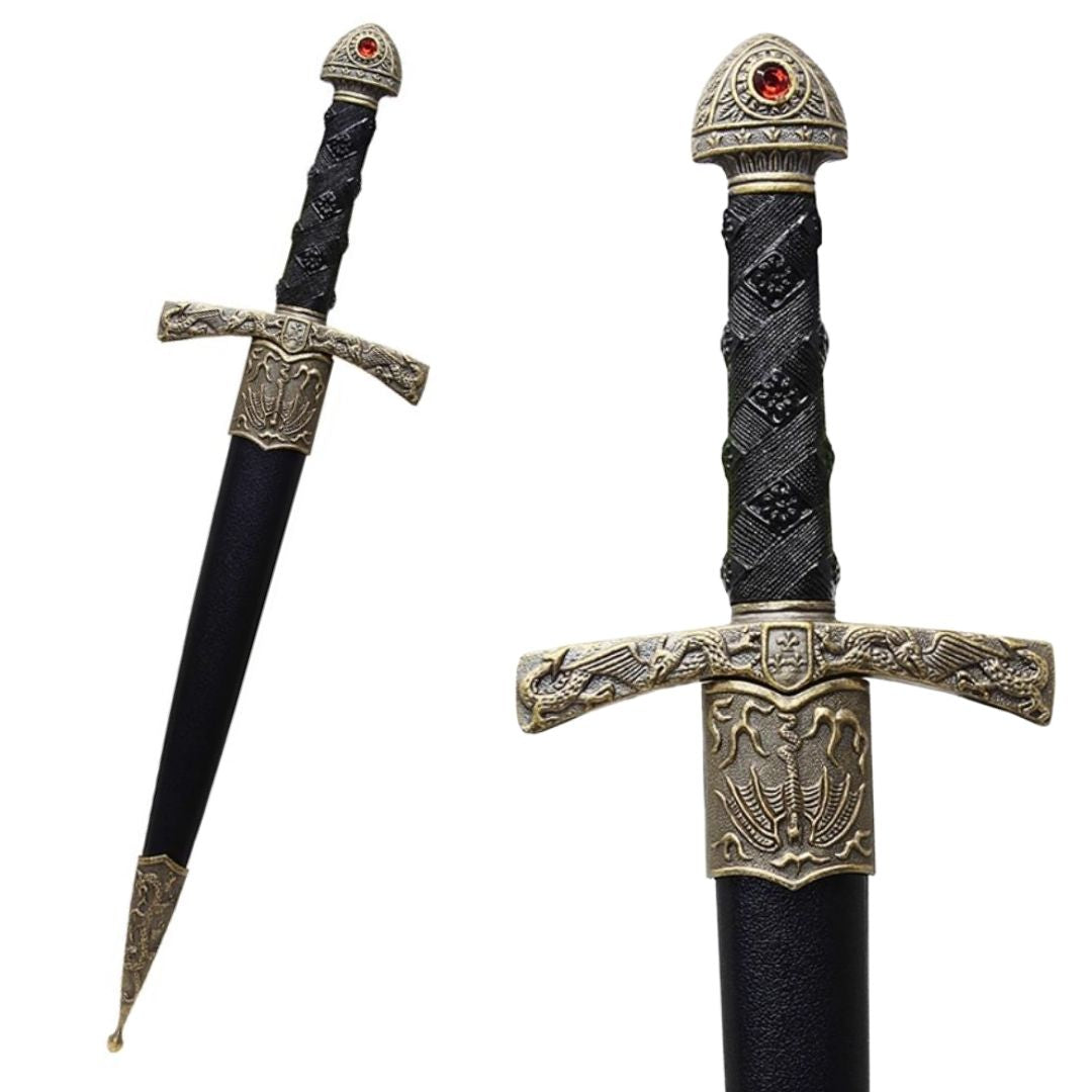 Elegáns dekoratív tőr hüvelyben, személyre szabott gravírozással