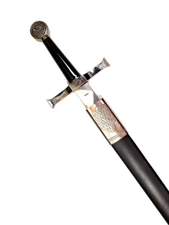 Stalowy Miecz Rycerski 84 cm w Pochwie - Replika SW-114 z Możliwością Personalizacji Grawerem
