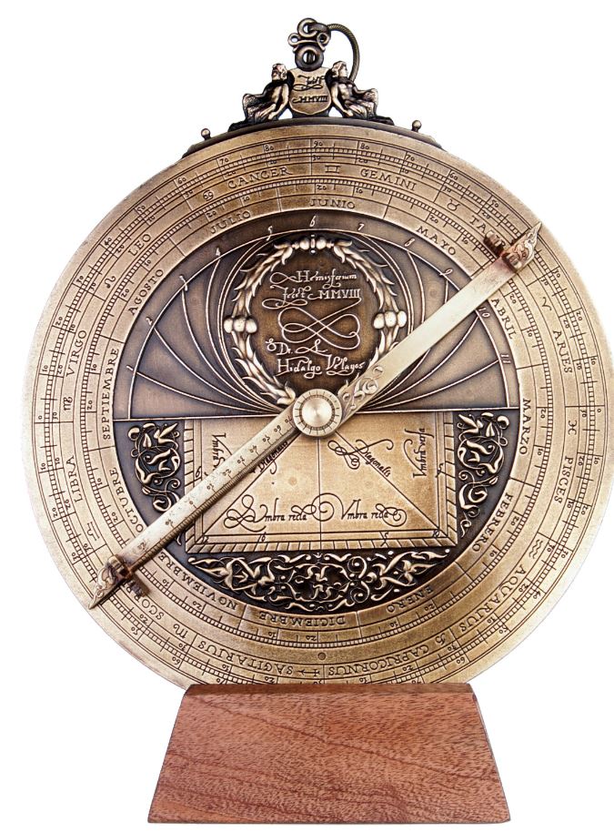 Nagy európai H35 asztrolábium gravírozással