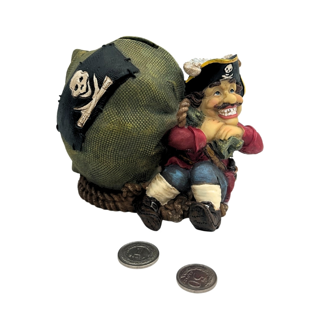 Skarbonka Dekoracyjna Pirat ze Skarbem 14 cm z Możliwością Personalizacji Grawerem