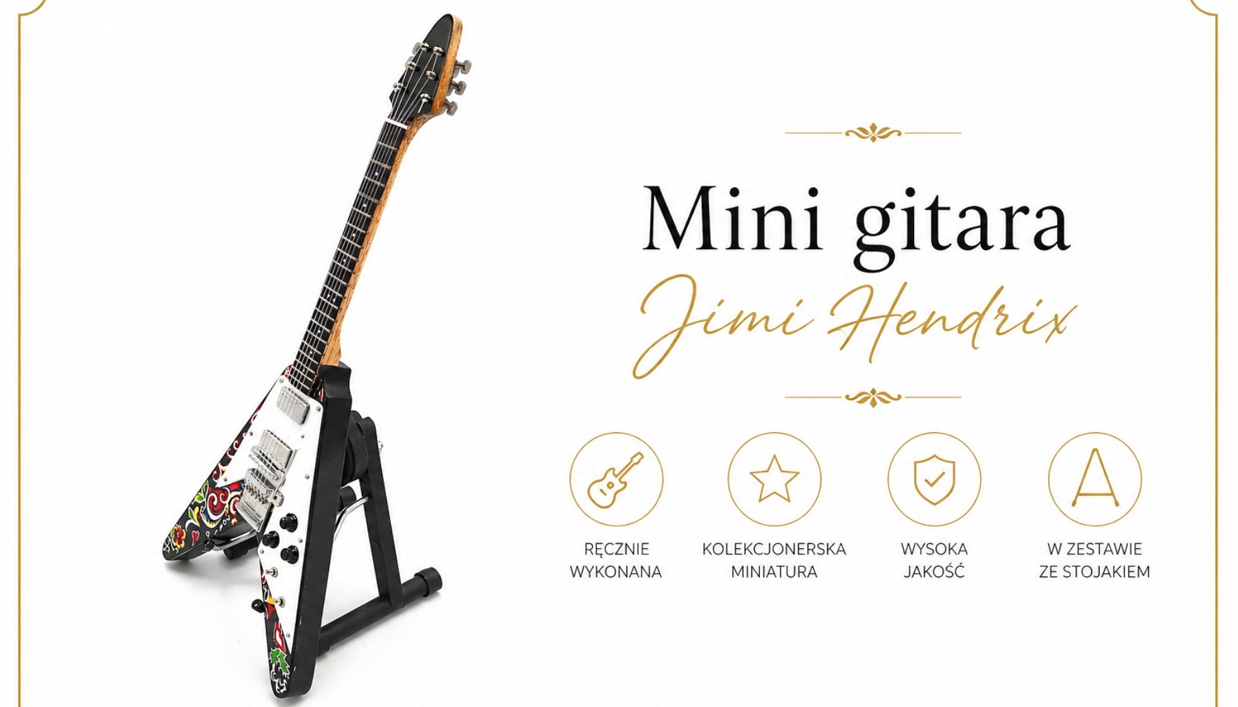 Mini gitár Jimi Hendrix - Psychodelic F. V - MGT-1182
