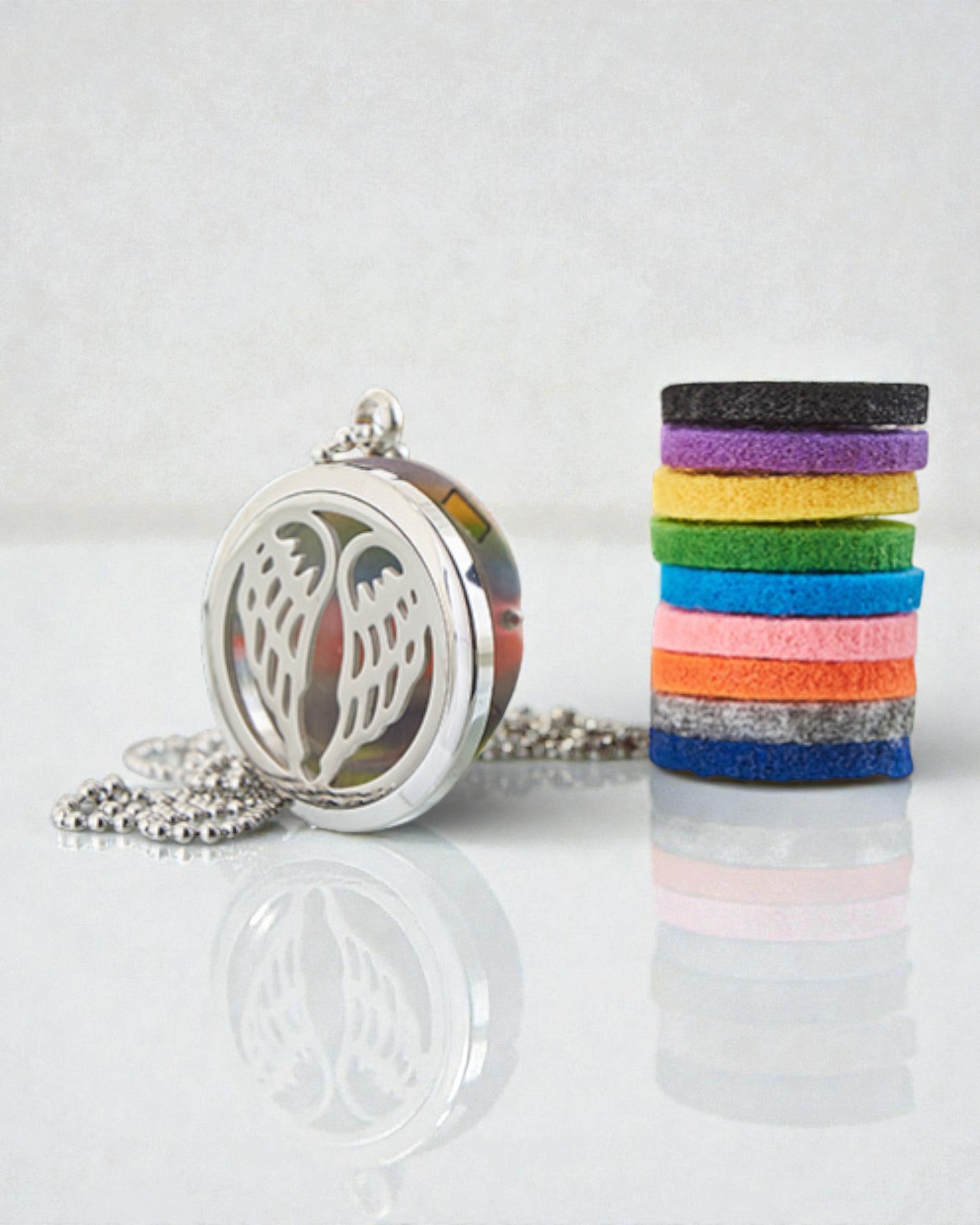 Aromalife Angyali szárnyak nyaklánc – angyalszárny alakú illatmedál 30 mm