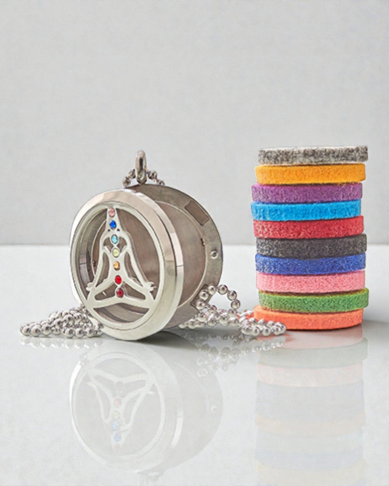 ZenAura – Aromaterápiás jóga csakra nyaklánc 30 mm