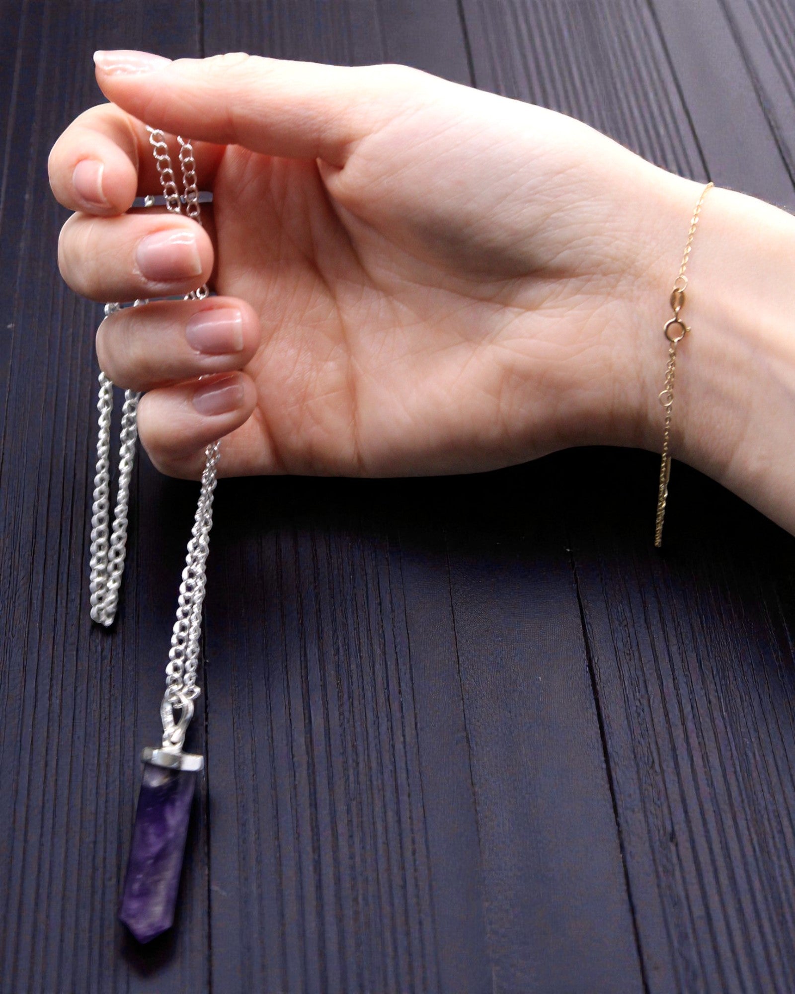 Obszidián csúcs – Klasszikus csúcs alakú medál fekete achátból