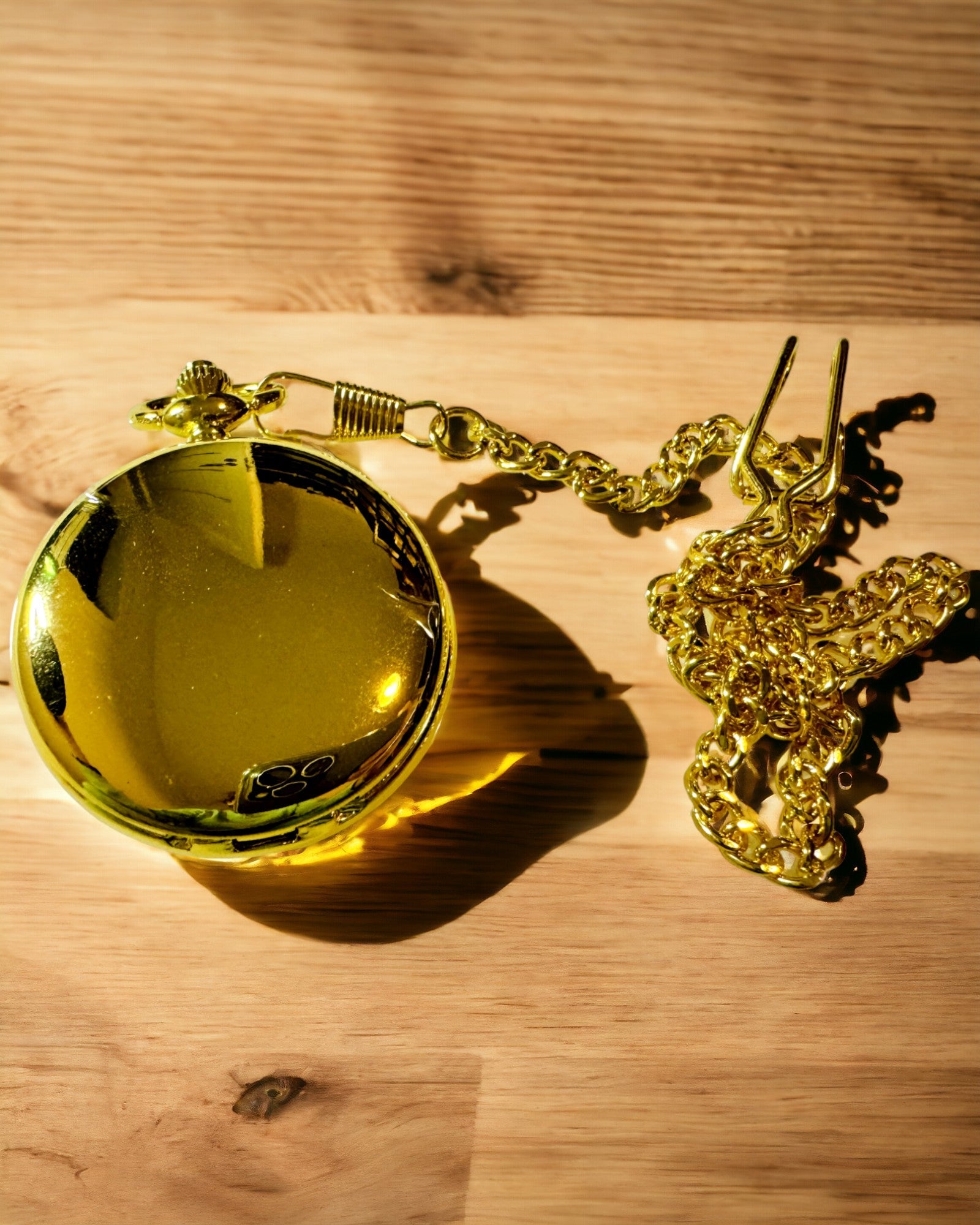 Klasszikus Kézi Mechanikus Zsebóra Dupla Fedéllel, Kézi Felhúzású, Arany Színű, Gravírozással